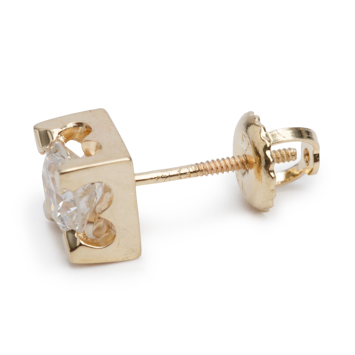 14k Yellow Gold 1.17 tcw. Diamond Stud Earrings