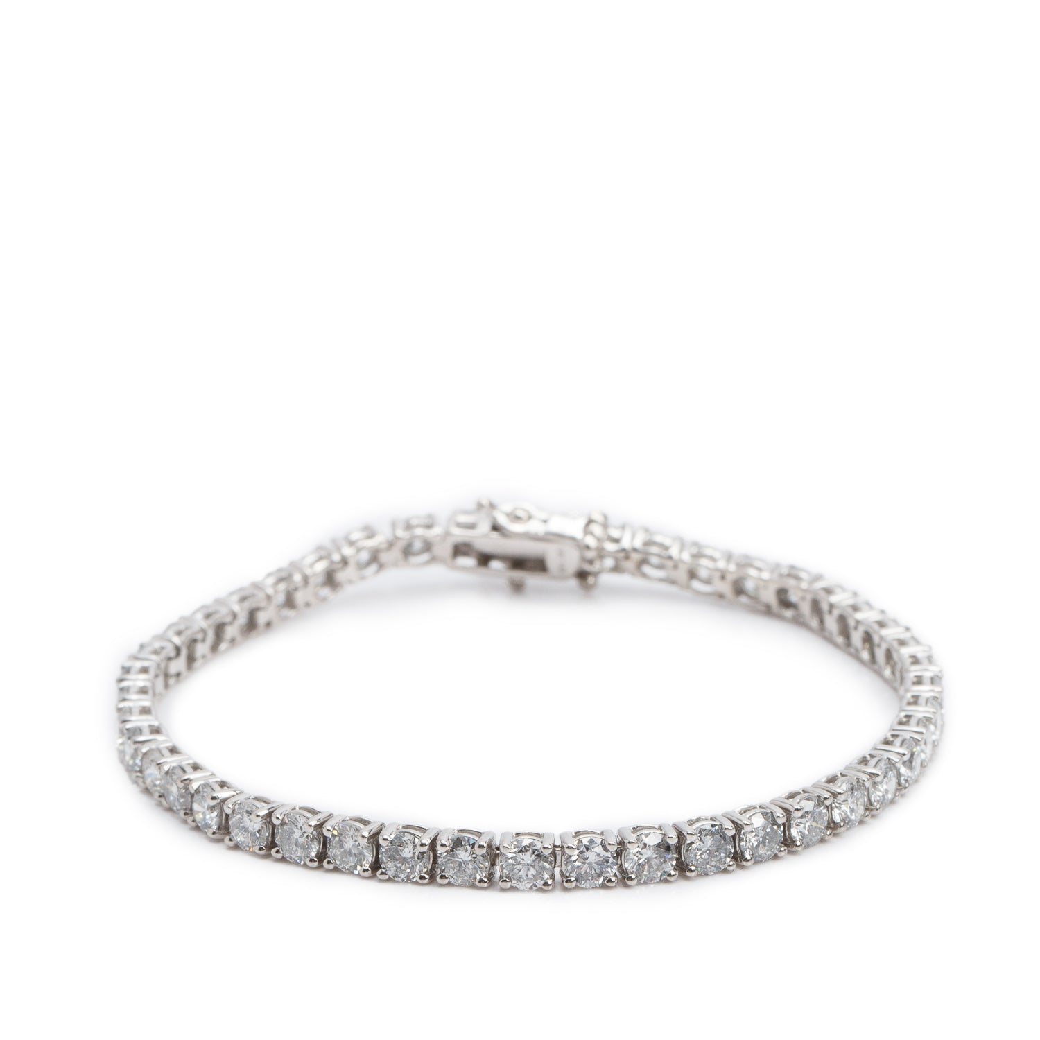 14k White Gold 7.65 tcw. Diamond Tennis Bracelet