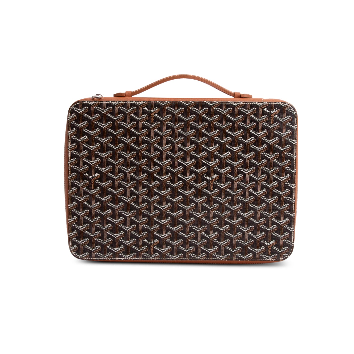 Goyard 2020 Brown Goyardine Universal Companion Portfolio