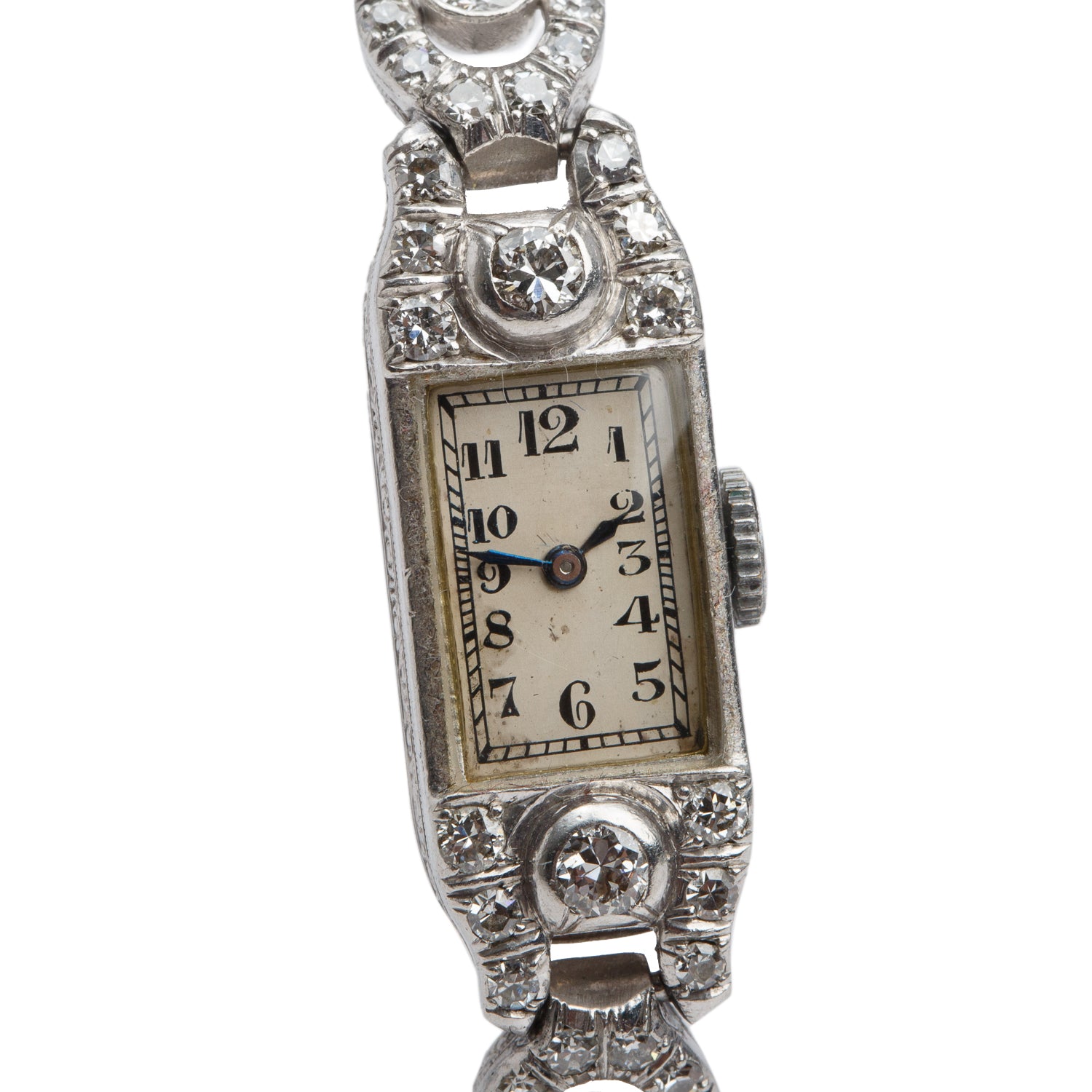 Antique Platinum & 14k White Gold Diamond Watch
