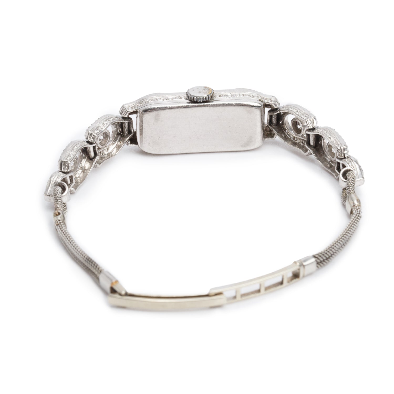 Antique Platinum & 14k White Gold Diamond Watch