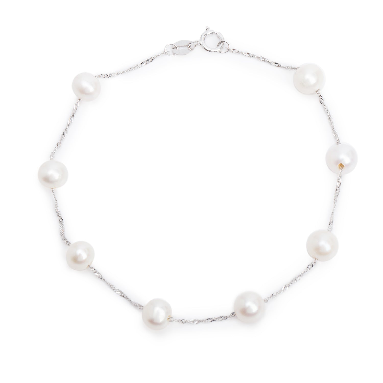 Effy 14k White Gold Pearl Bracelet w/ Box