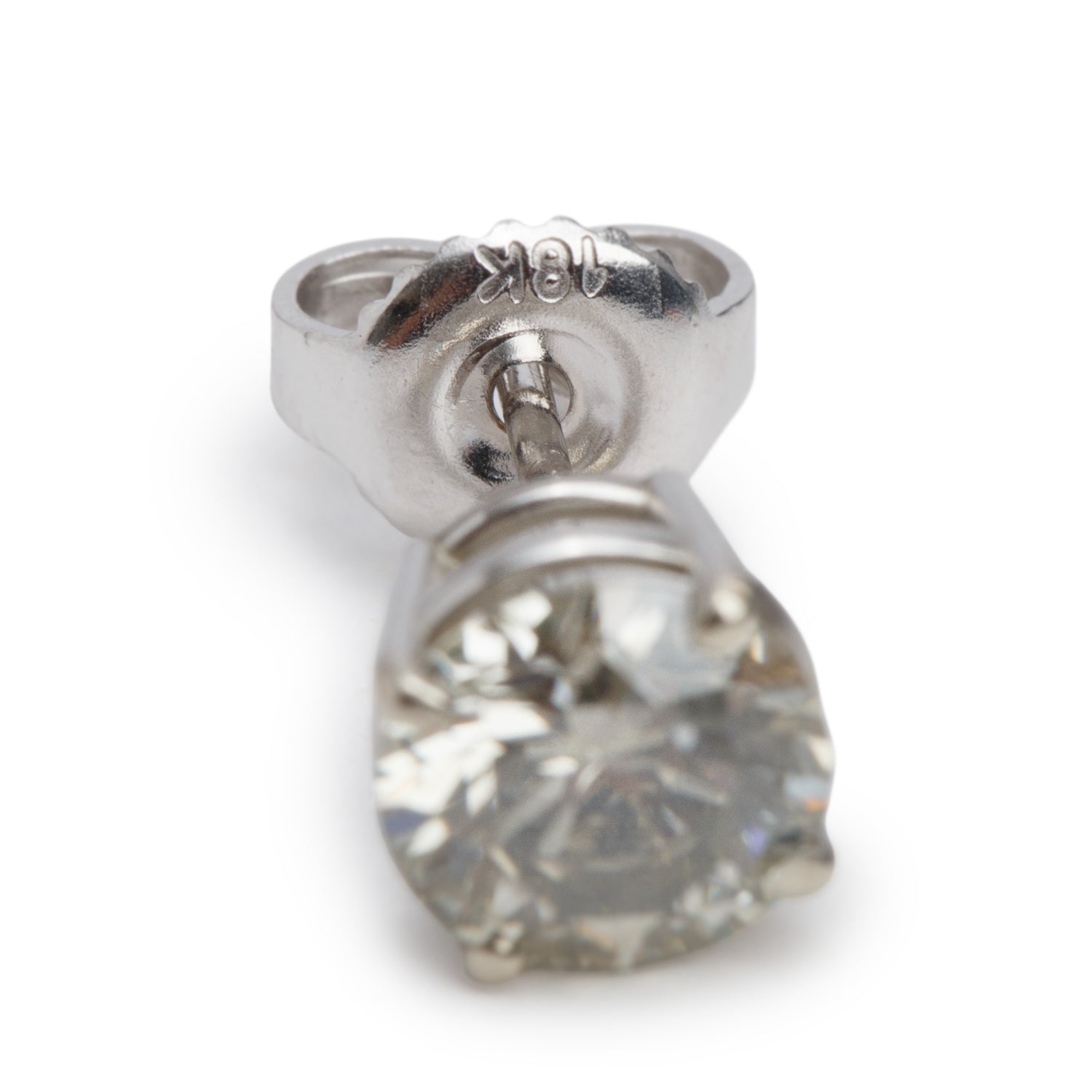 14k White Gold 2.01 tcw. Diamond Stud Earrings