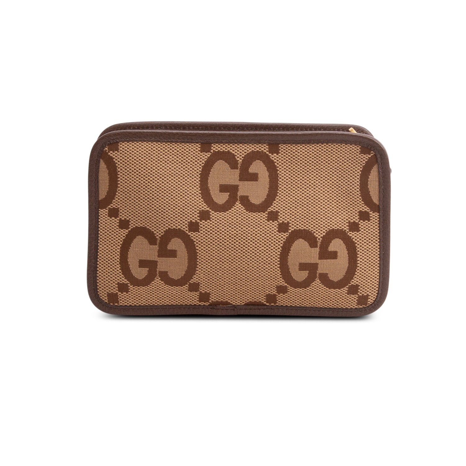Gucci Monogram Jumbo GG Textured Dollar Calfskin Web Mini Crossbody Bag w/ Box
