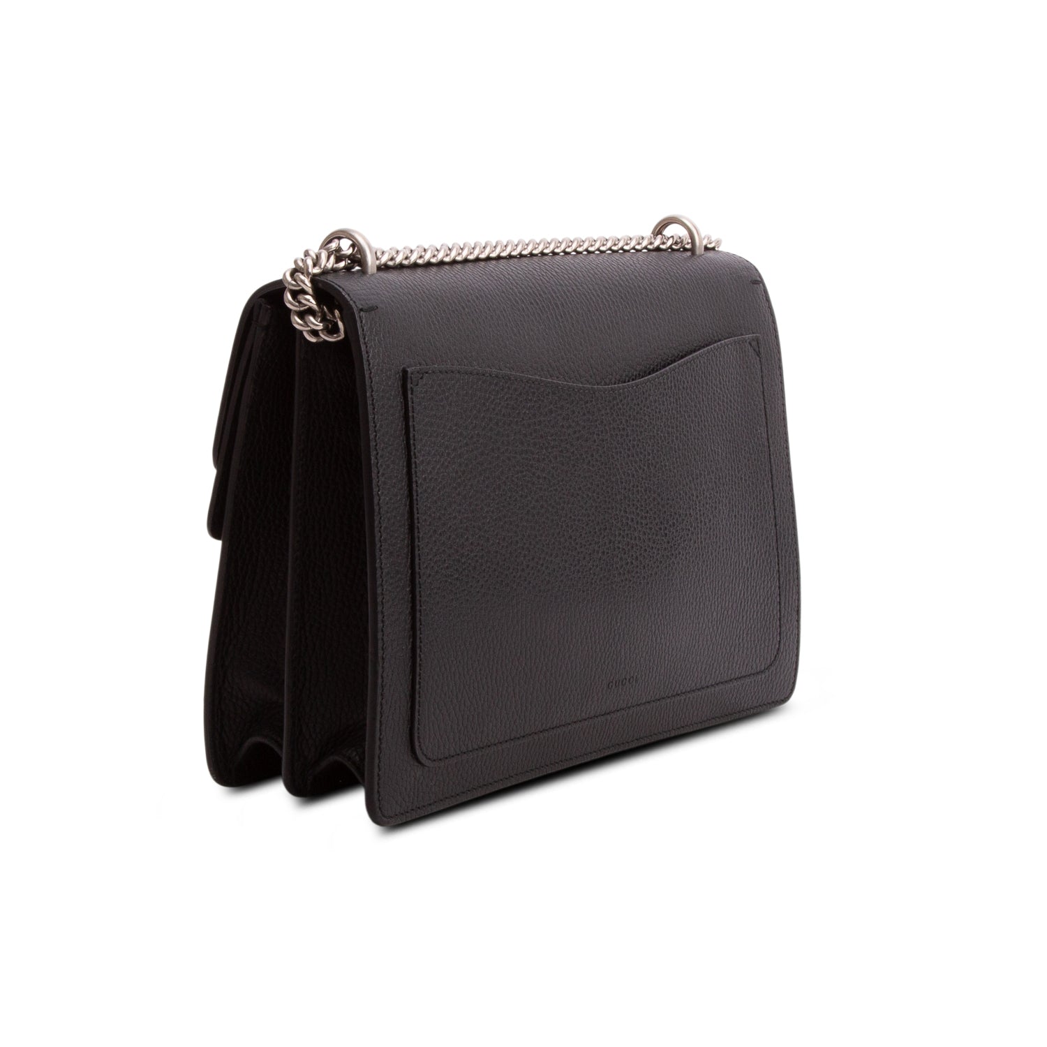 Gucci Black Pebbled Calfskin Dionysus Medium Shoulder Bag