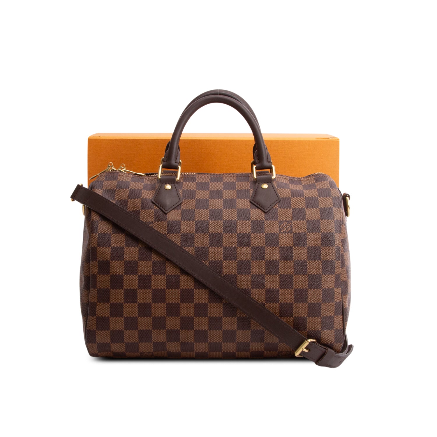 Louis Vuitton 2020 Damier Ebene Speedy Bandouliere 30 w/ Box, Strap & Receipt