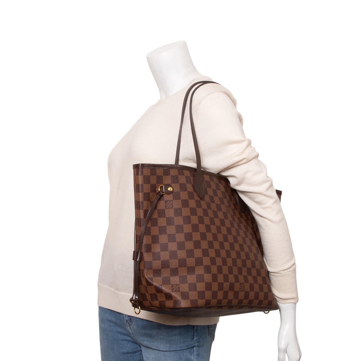 Louis Vuitton Damier Ebene Neverfull MM w/ Pouch