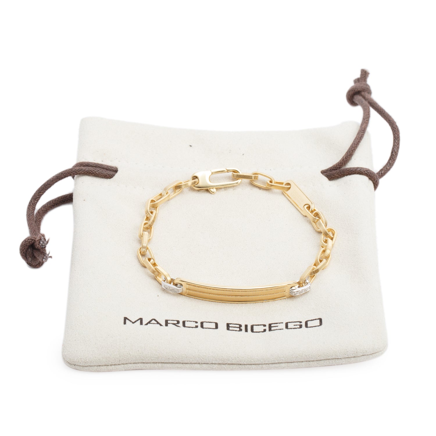 Marco Bicego 18k Yellow Gold Diamond Chain Bracelet, 8"