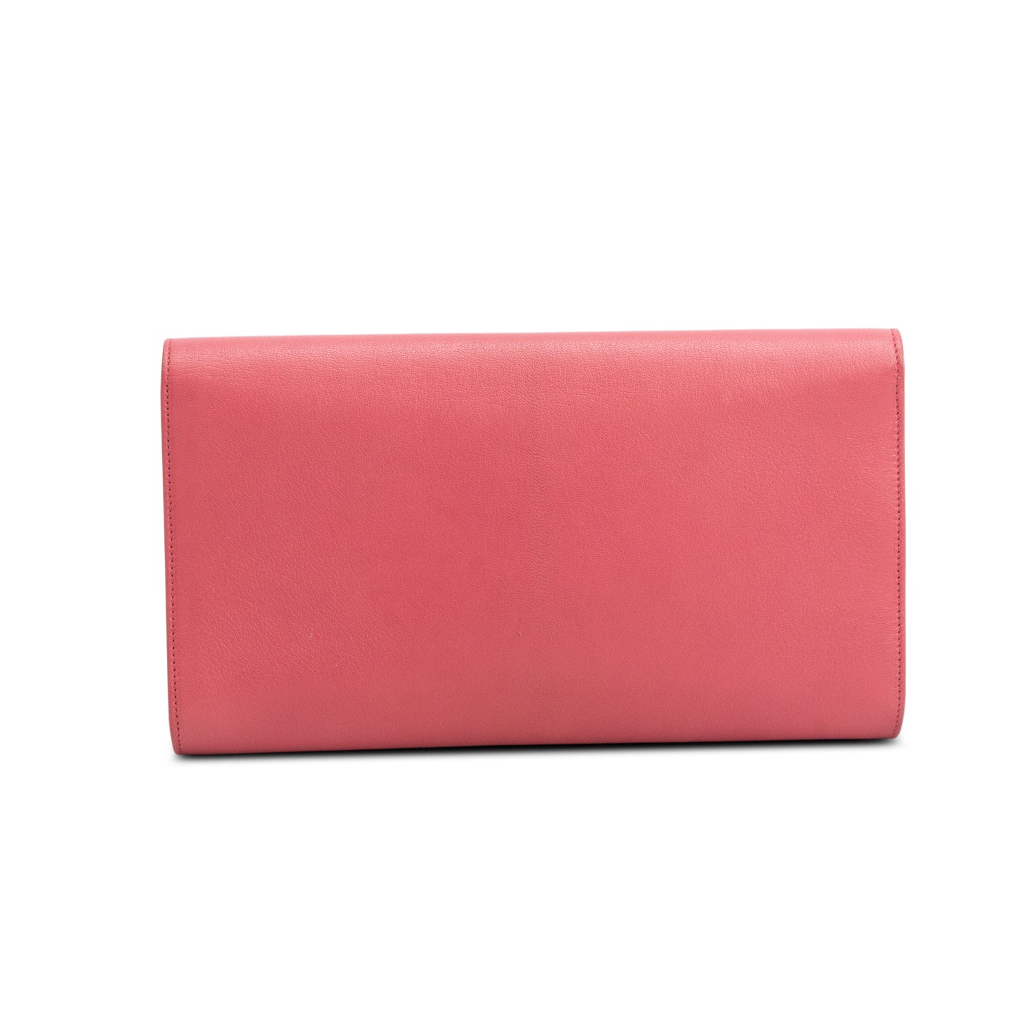 Saint Laurent Pink Leather Belle de Jour Clutch