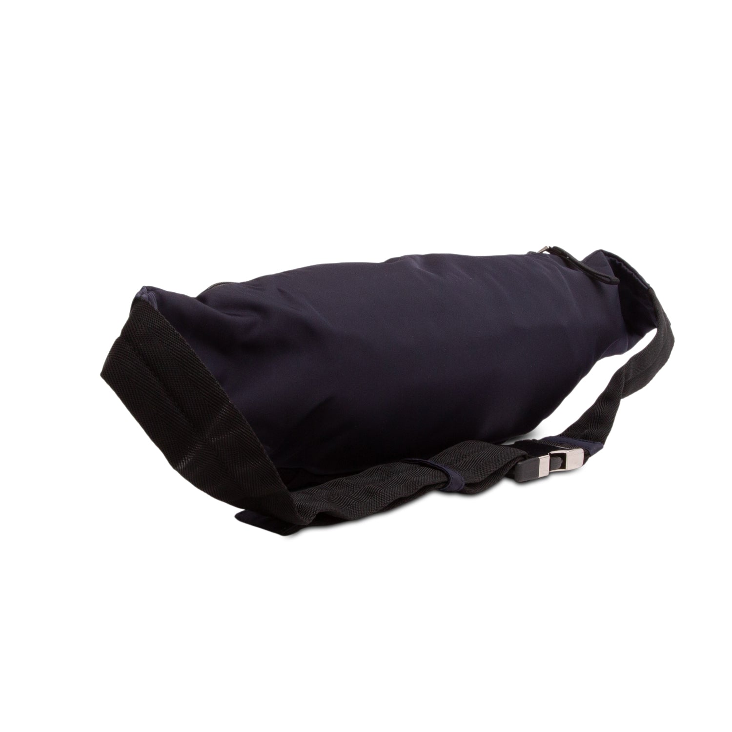 Prada Navy Tessuto Nylon Double Pocket Belt Bag w/ Authenticity Card