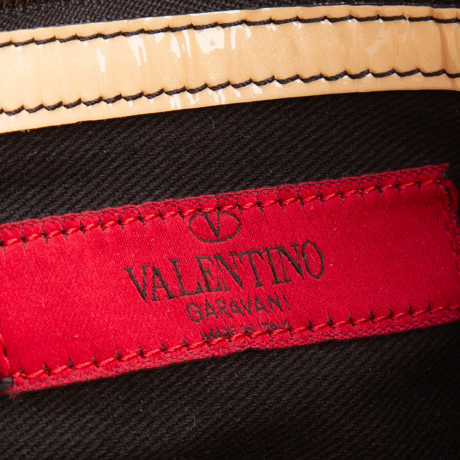Valentino Yellow Patent Leather Catch Satchel