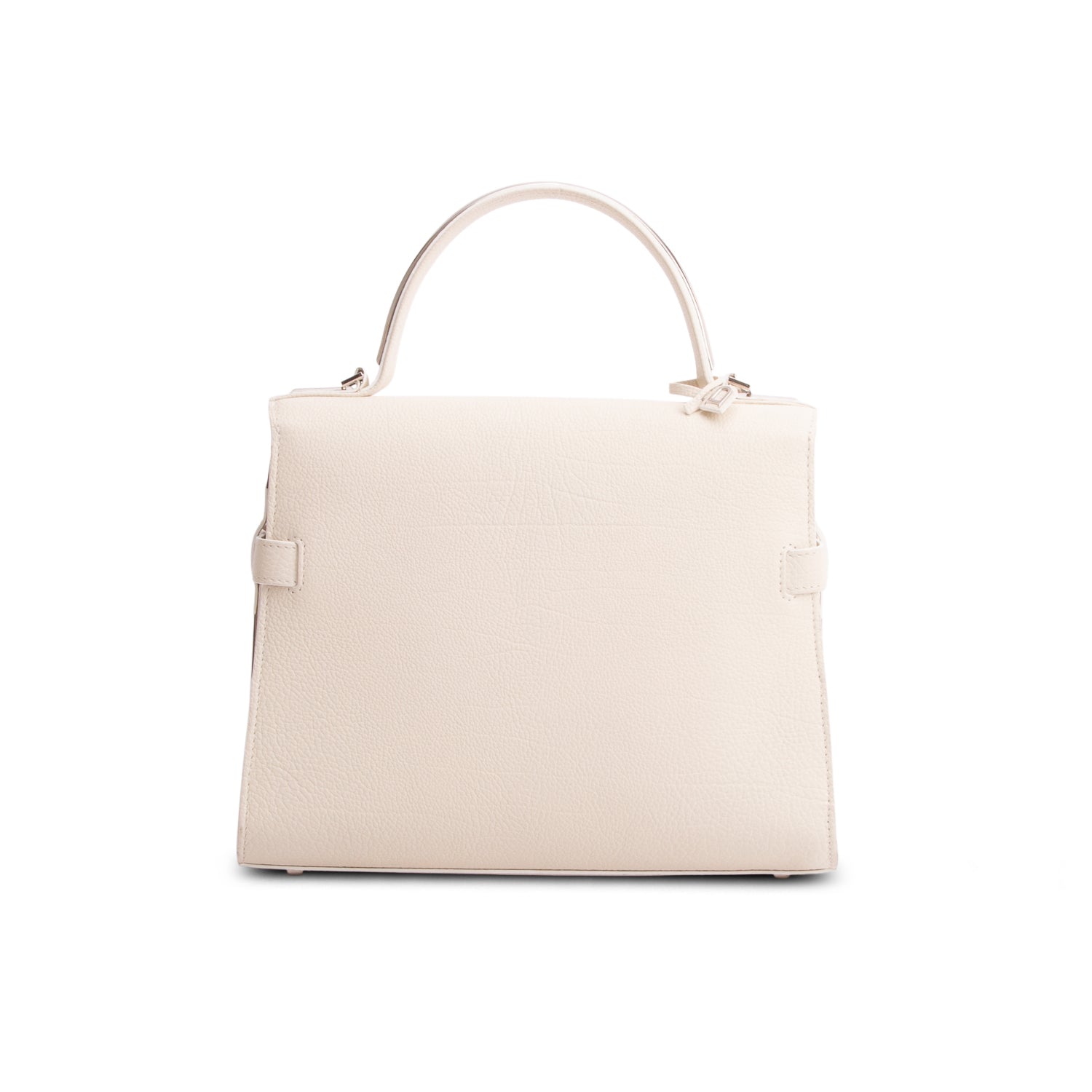 Delvaux White Crispy Calf Tempete MM w/ Strap