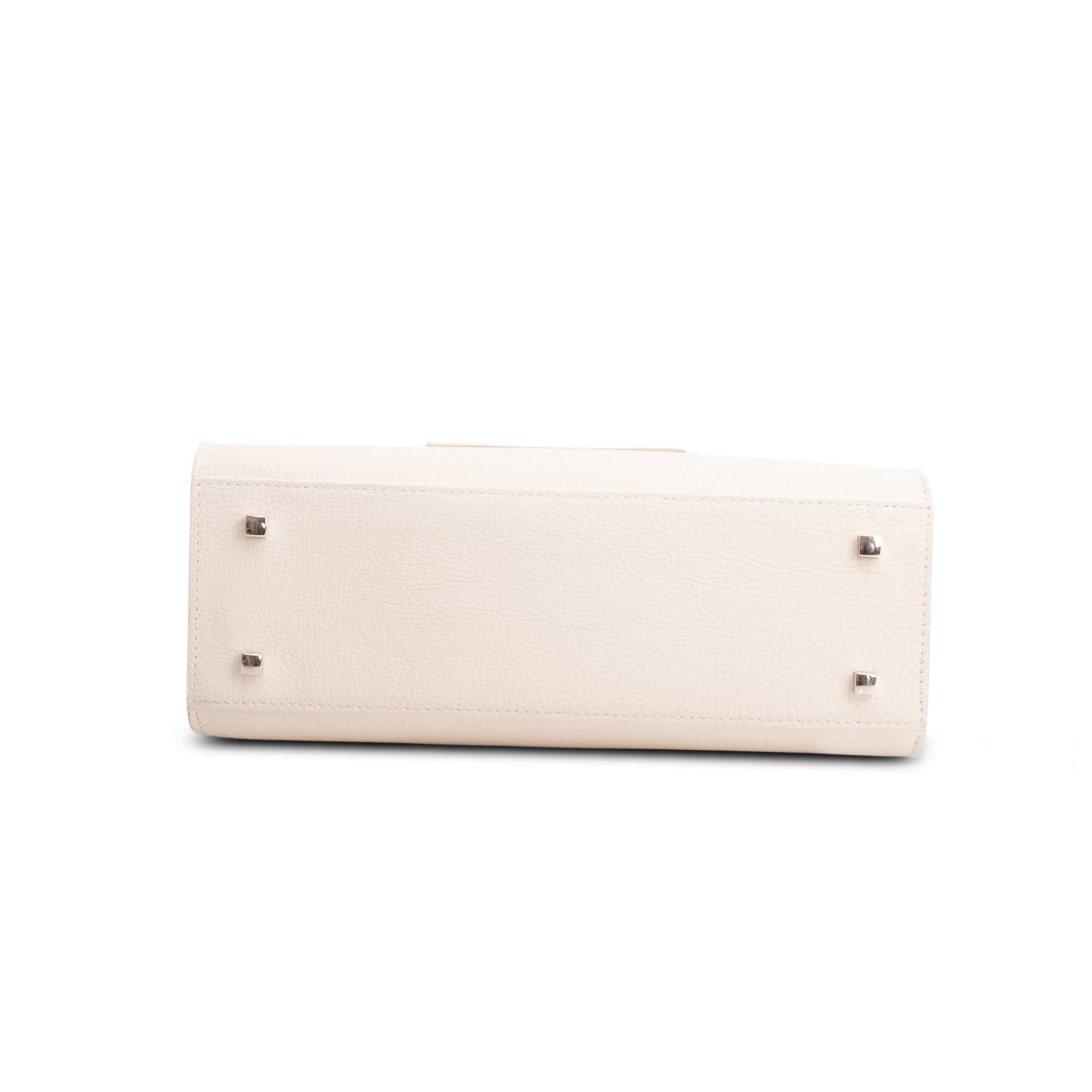 Delvaux White Crispy Calf Tempete MM w/ Strap