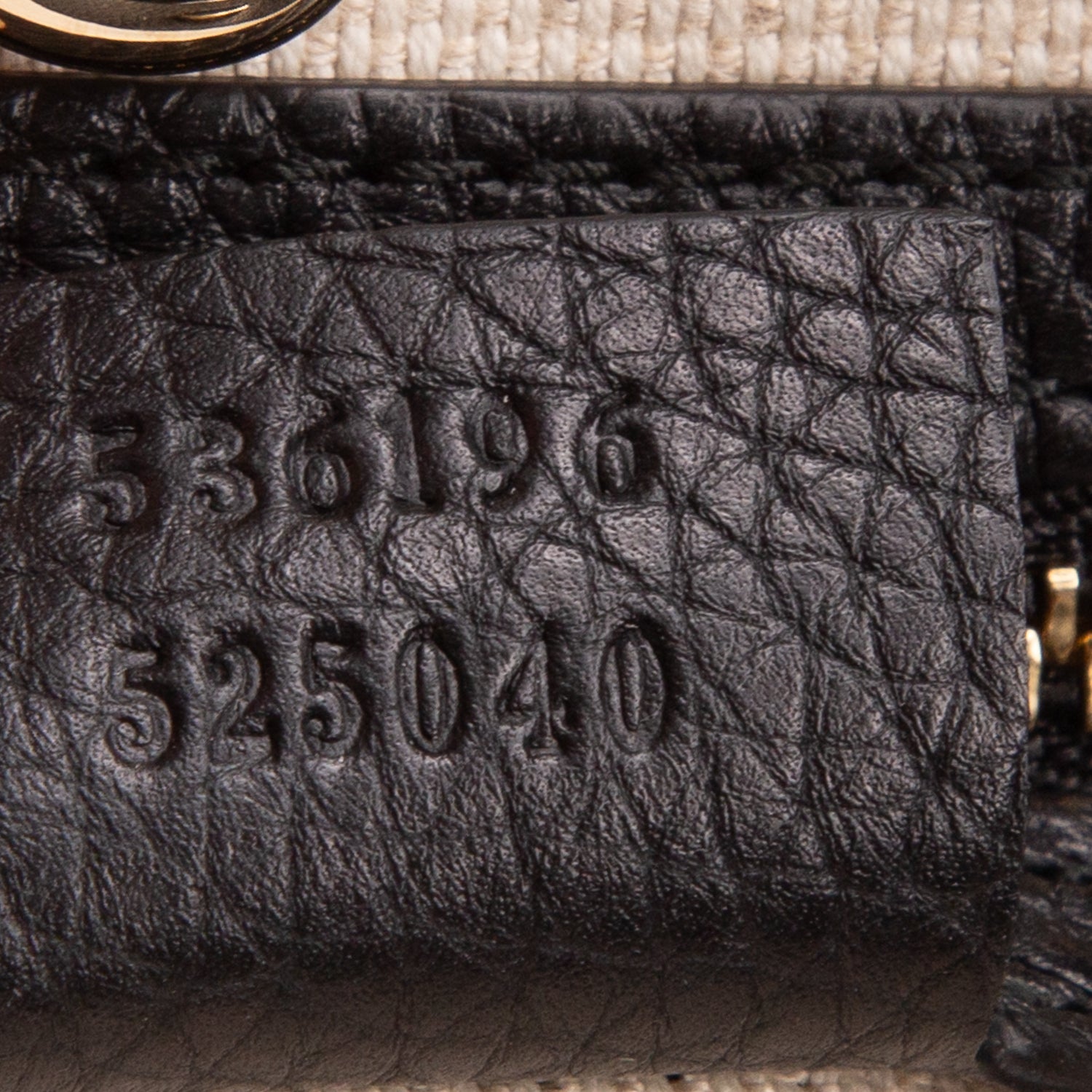 Gucci Black Grained Leather Medium Soho Chain Tote