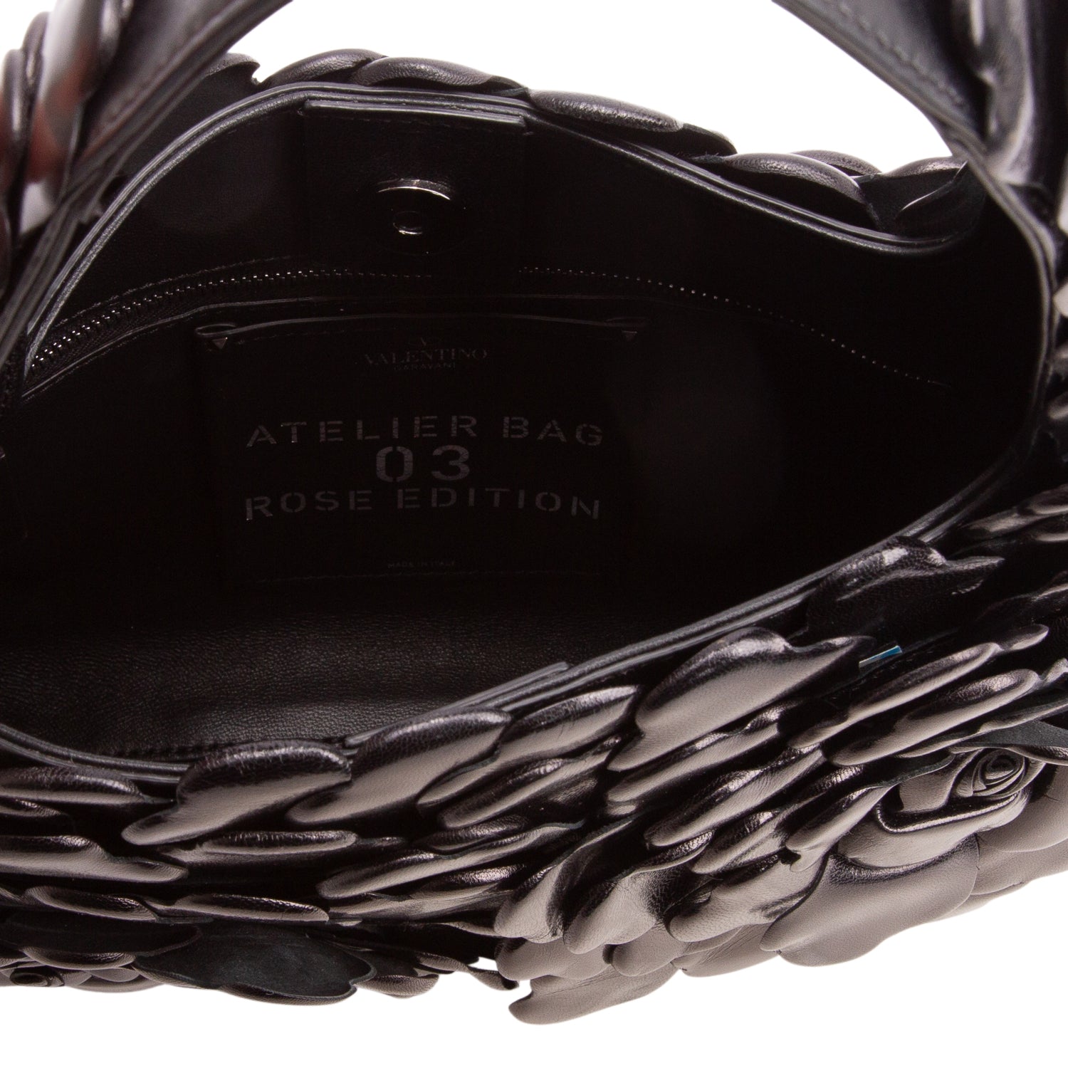 Valentino Black Nappa Atelier 03 Rose Edition Small Hobo