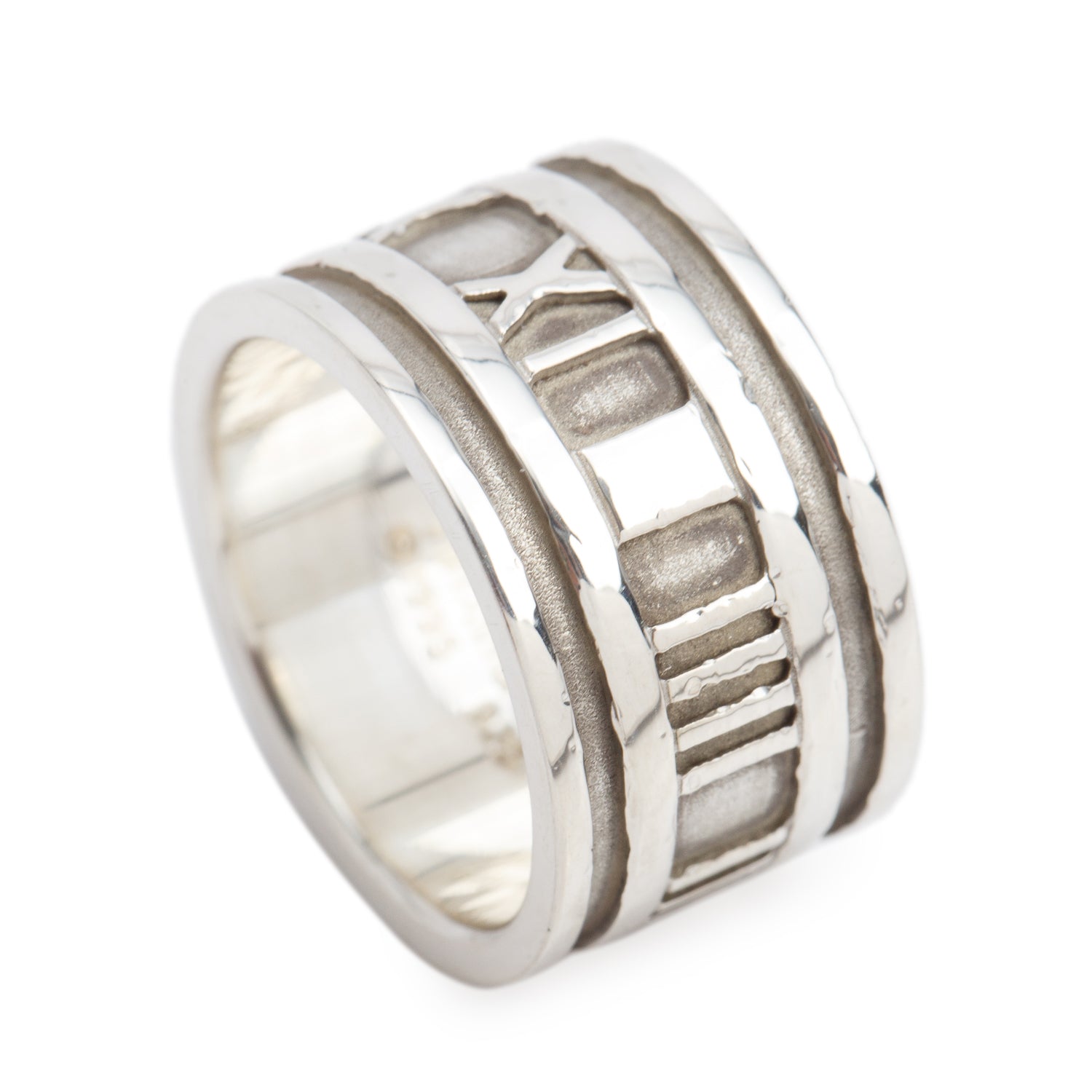 Tiffany & Co. Sterling Silver Vintage Wide Atlas Band Ring, Size 6.5