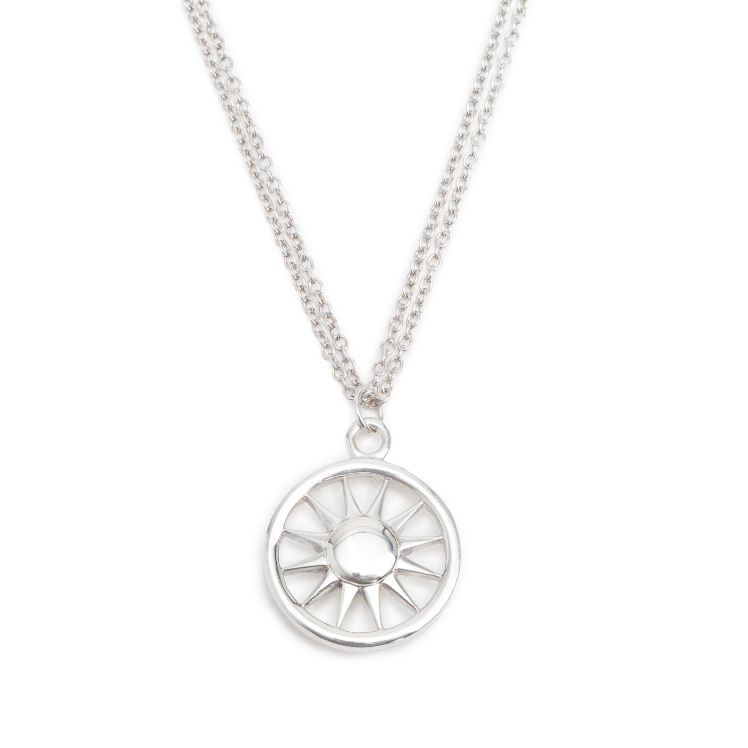 Tiffany & Co. Sterling Silver Sun Pendant Necklace