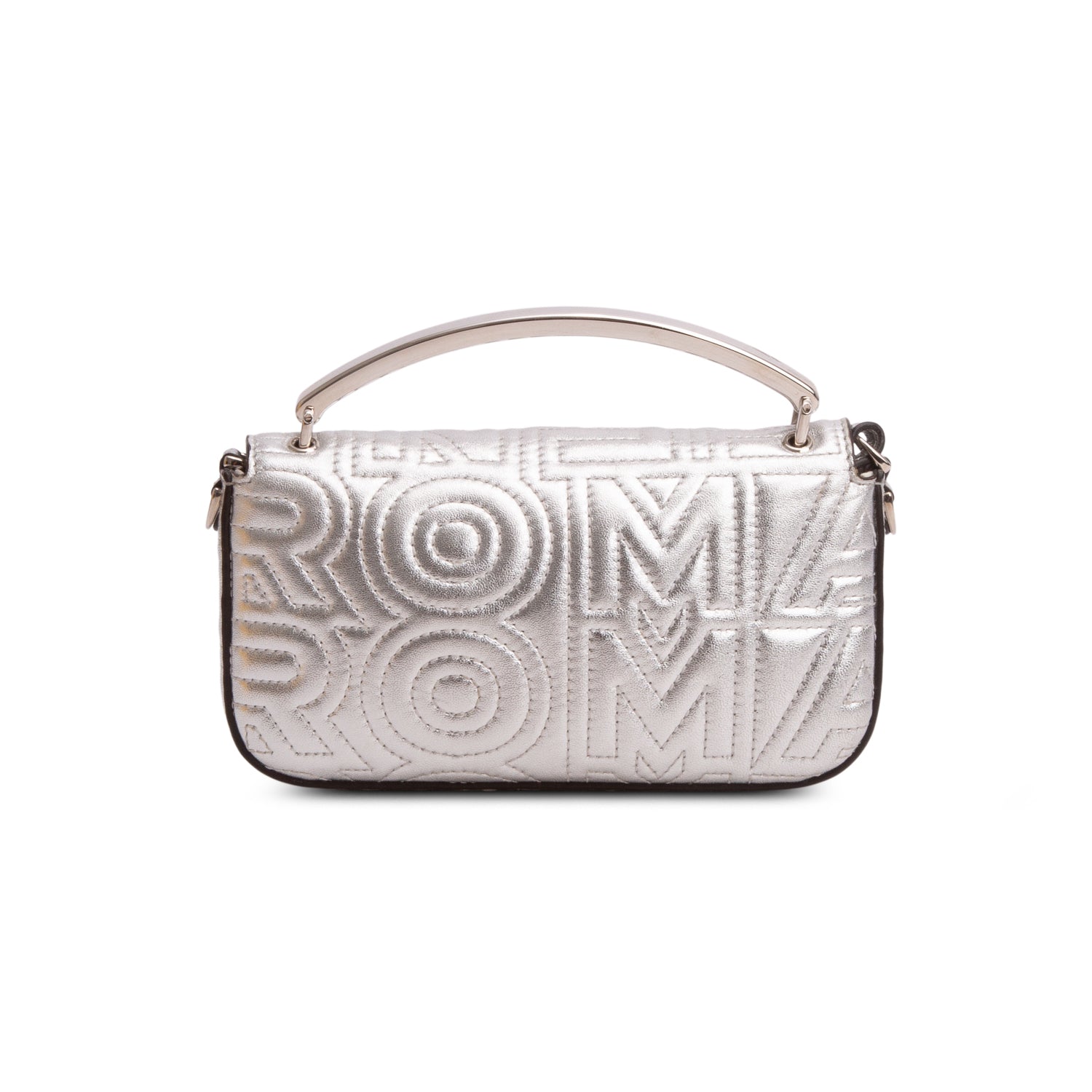 Fendi x Marc Jacobs 2023 Silver Lambskin Baguette Phone Pouch w/ Box & Strap