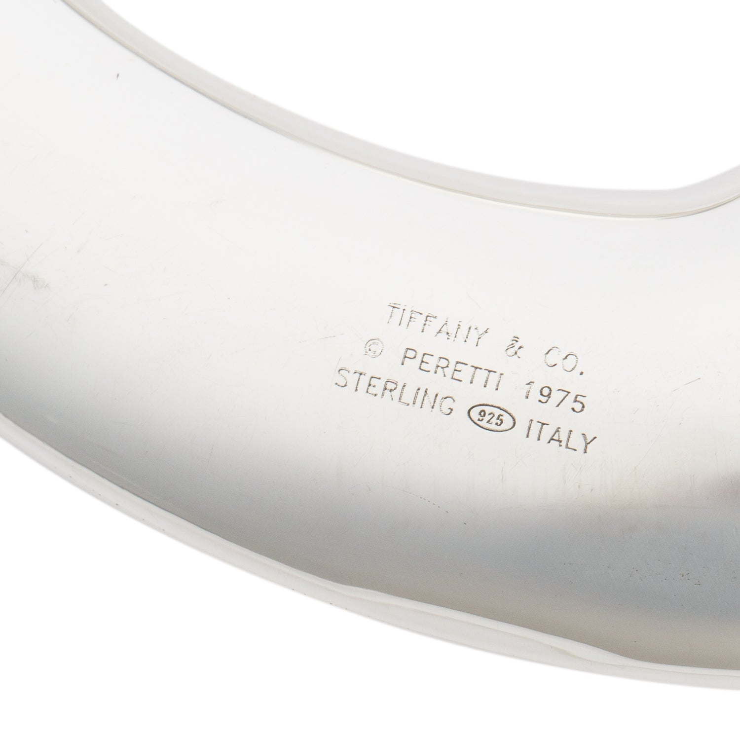 Tiffany & Co. Elsa Peretti Sterling Silver Open Heart Baby Rattle