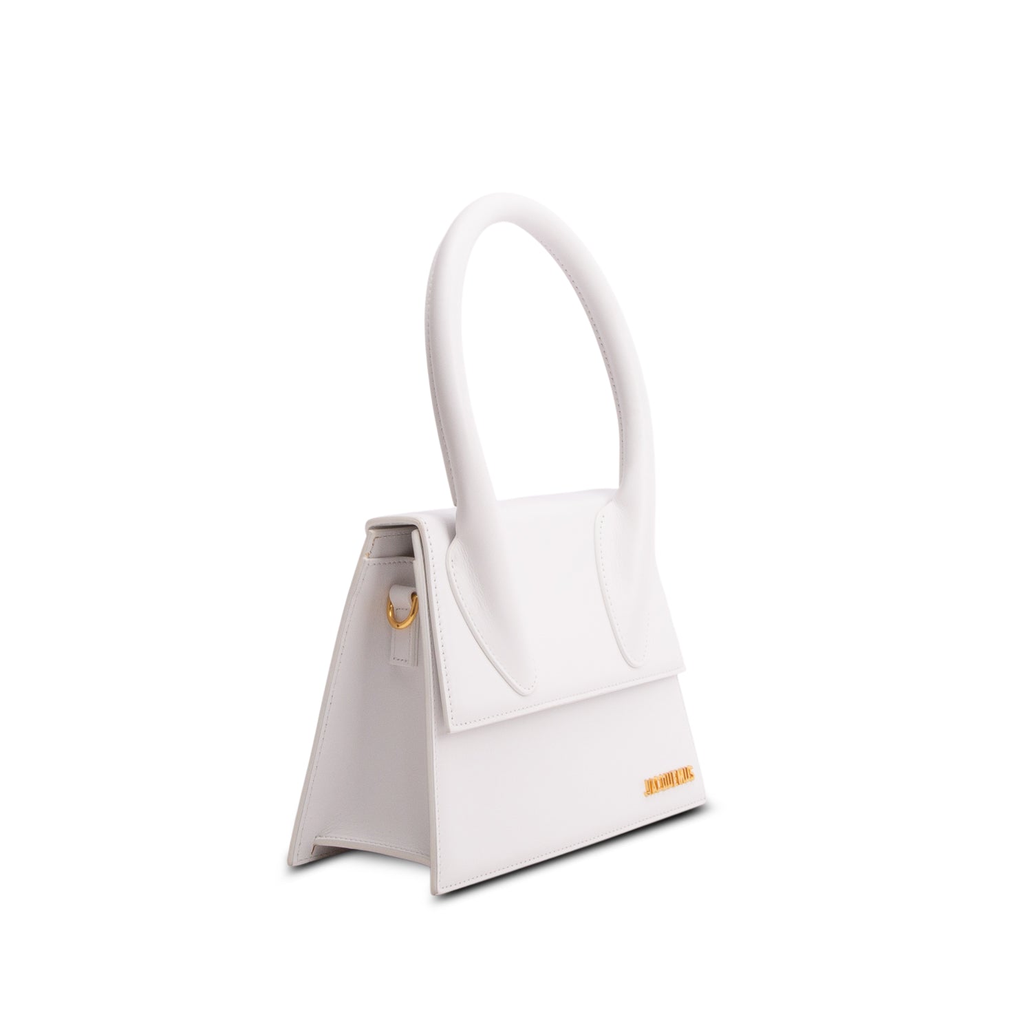 Jacquemus White Leather Le Grand Chiquito Bag w/ Strap