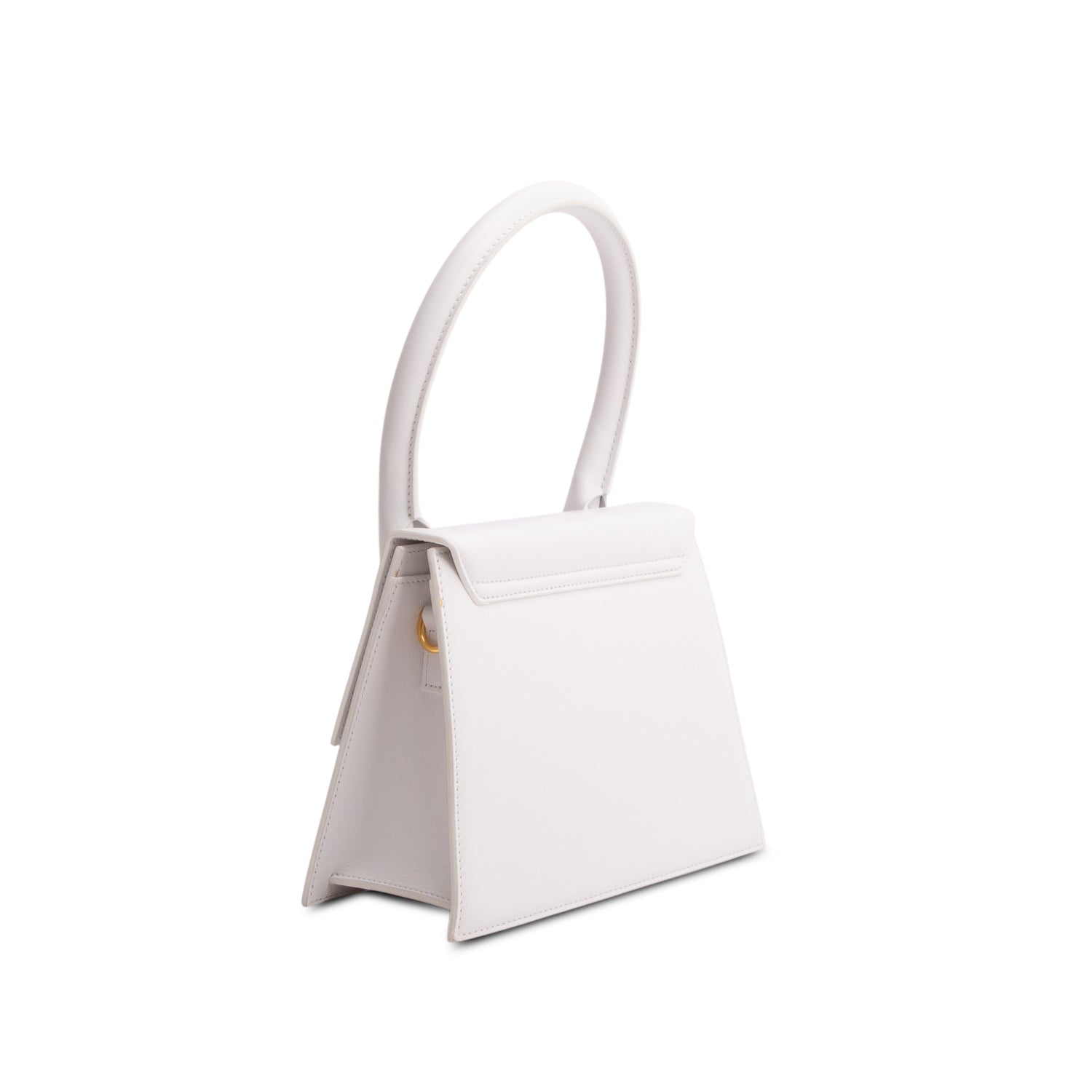 Jacquemus White Leather Le Grand Chiquito Bag w/ Strap