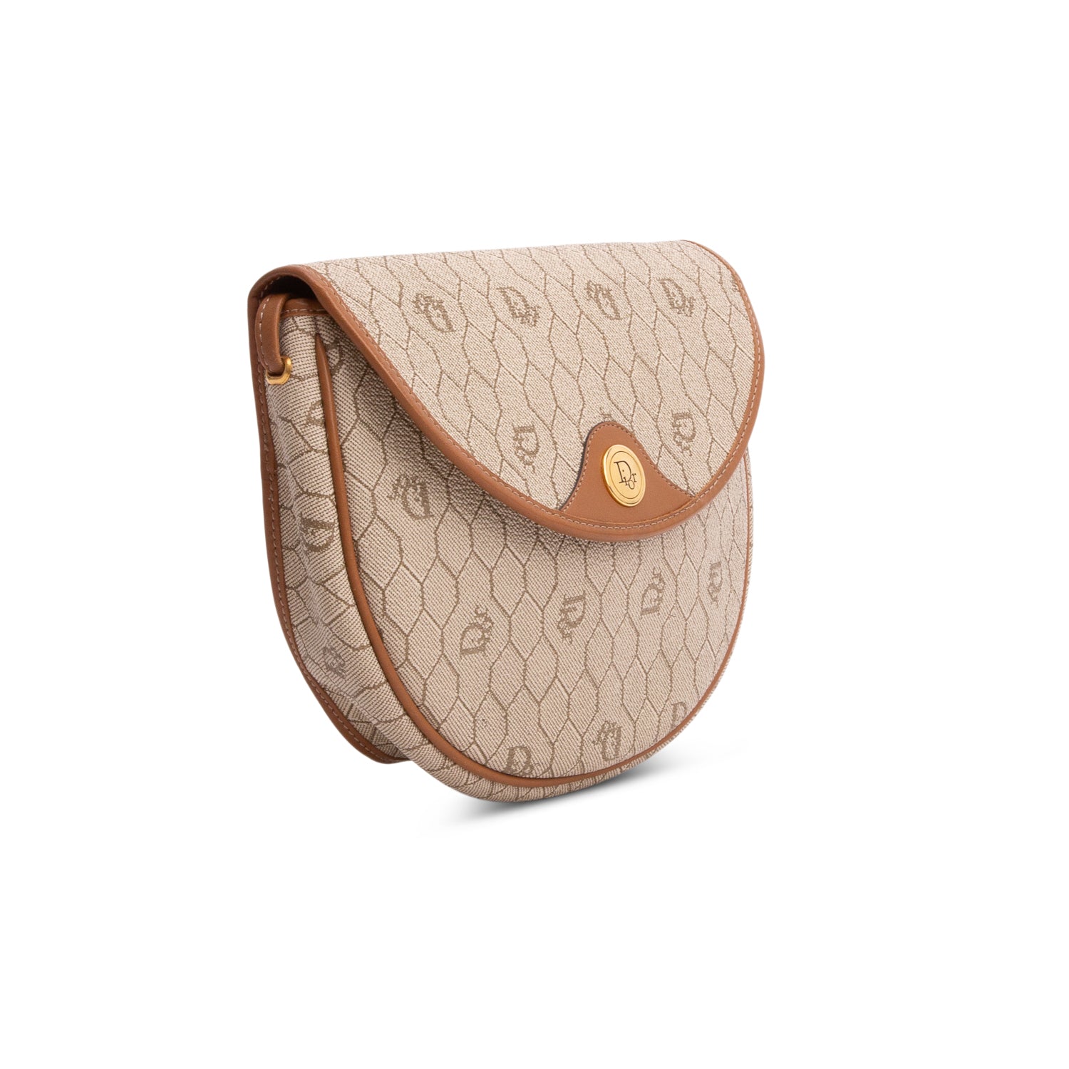 Christian Dior Vintage Beige Honeycomb Crossbody Bag