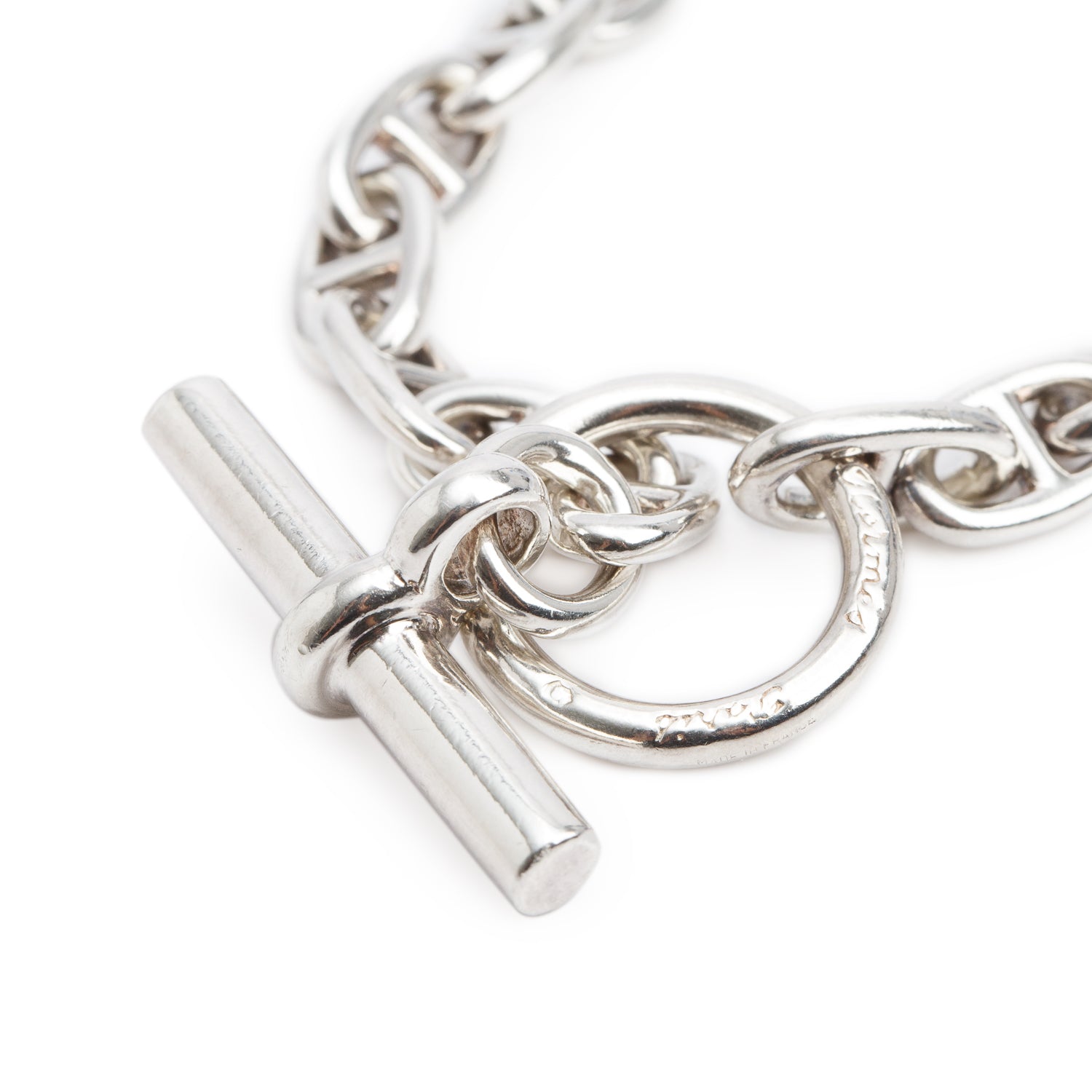 Hermes Sterling Silver Chaine D'Ancre Bracelet, Small Model