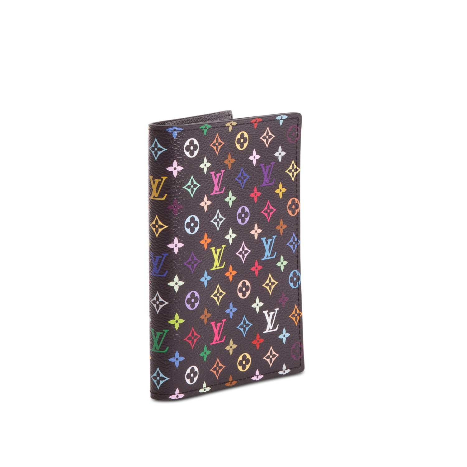 Louis Vuitton x Takashi Murakami Black Multicolore Monogram Passport Cover