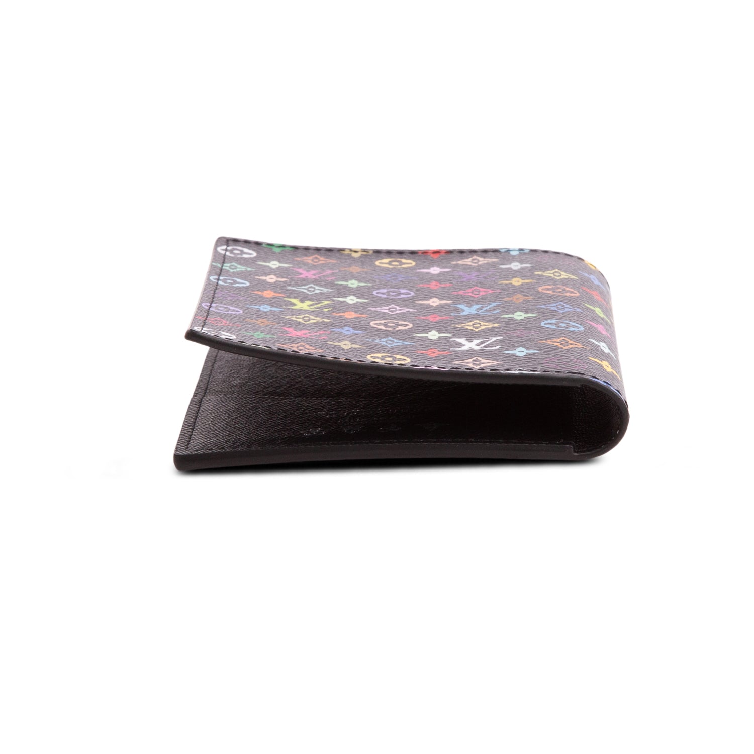 Louis Vuitton x Takashi Murakami Black Multicolore Monogram Passport Cover