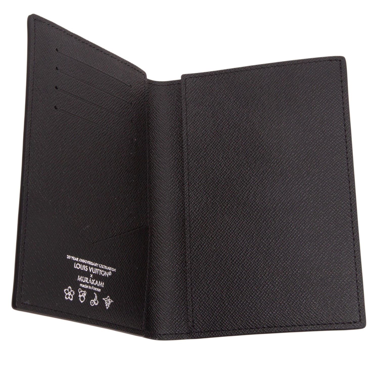 Louis Vuitton x Takashi Murakami Black Multicolore Monogram Passport Cover