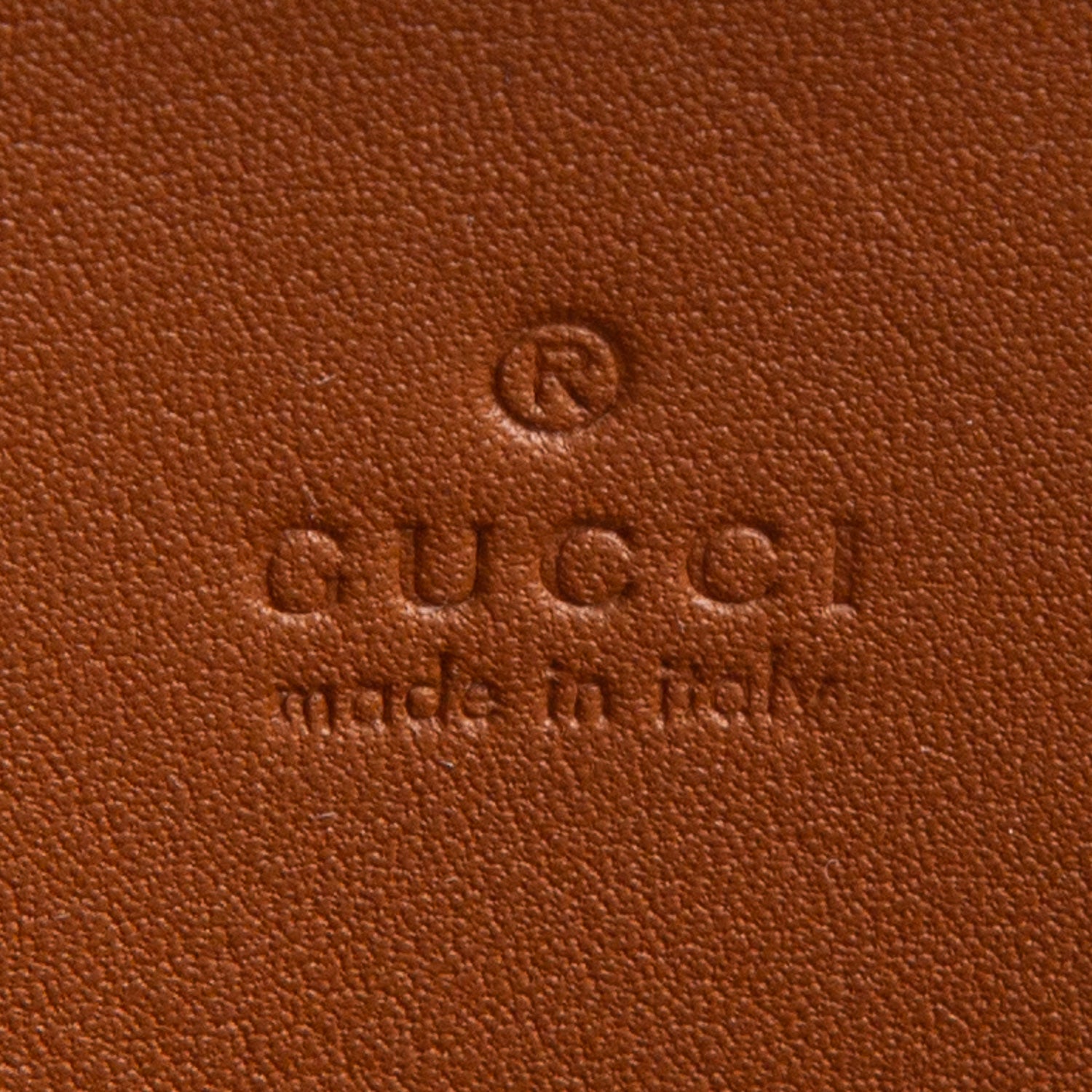 Gucci GG Supreme Brown Leather Zip Key Pouch w/ Box