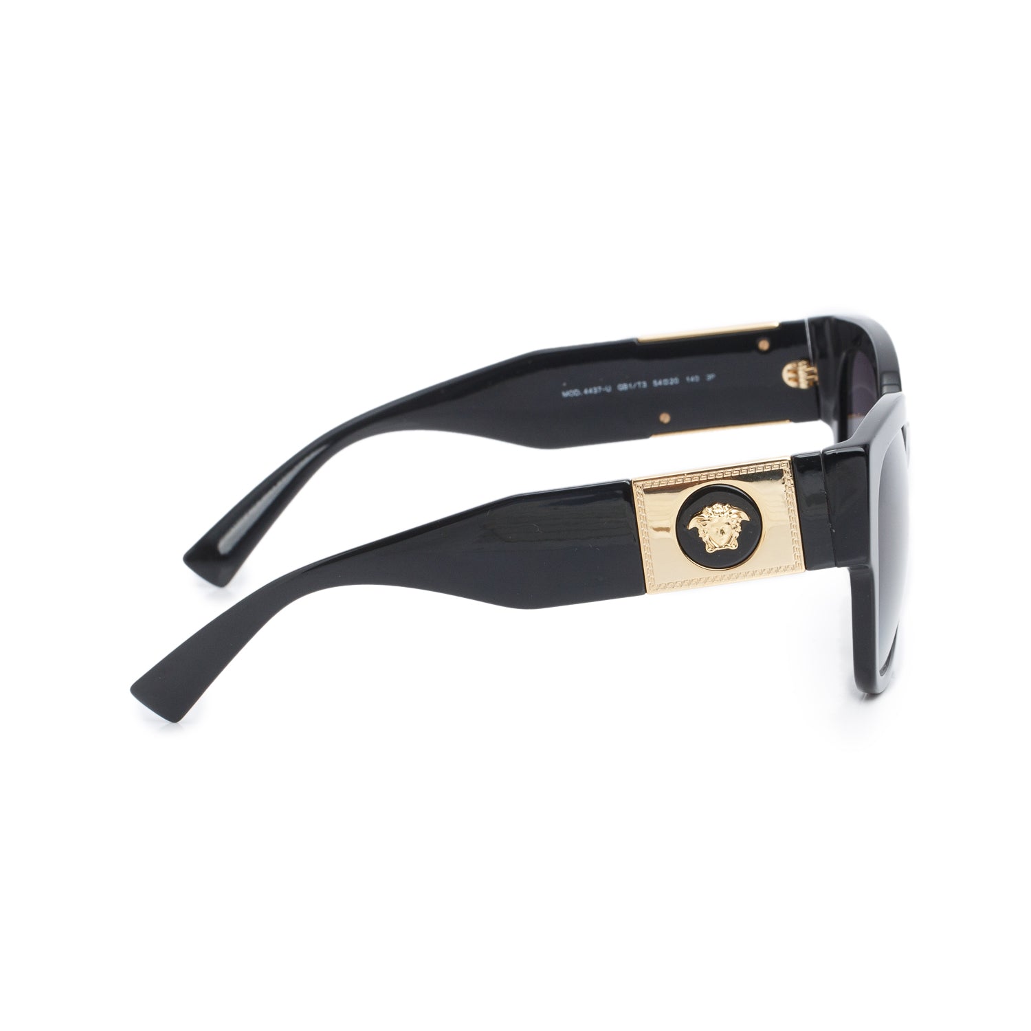 Versace 4437-U Black Acetate Medusa Square Sunglasses w/ Box & Case