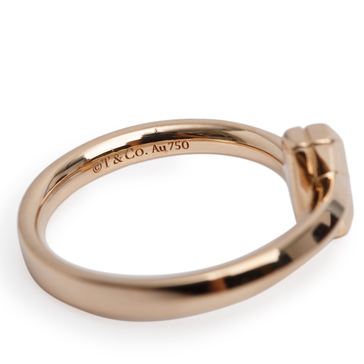 Tiffany & Co. 18k Rose Gold T1 Ring, Size 5 w/ Box