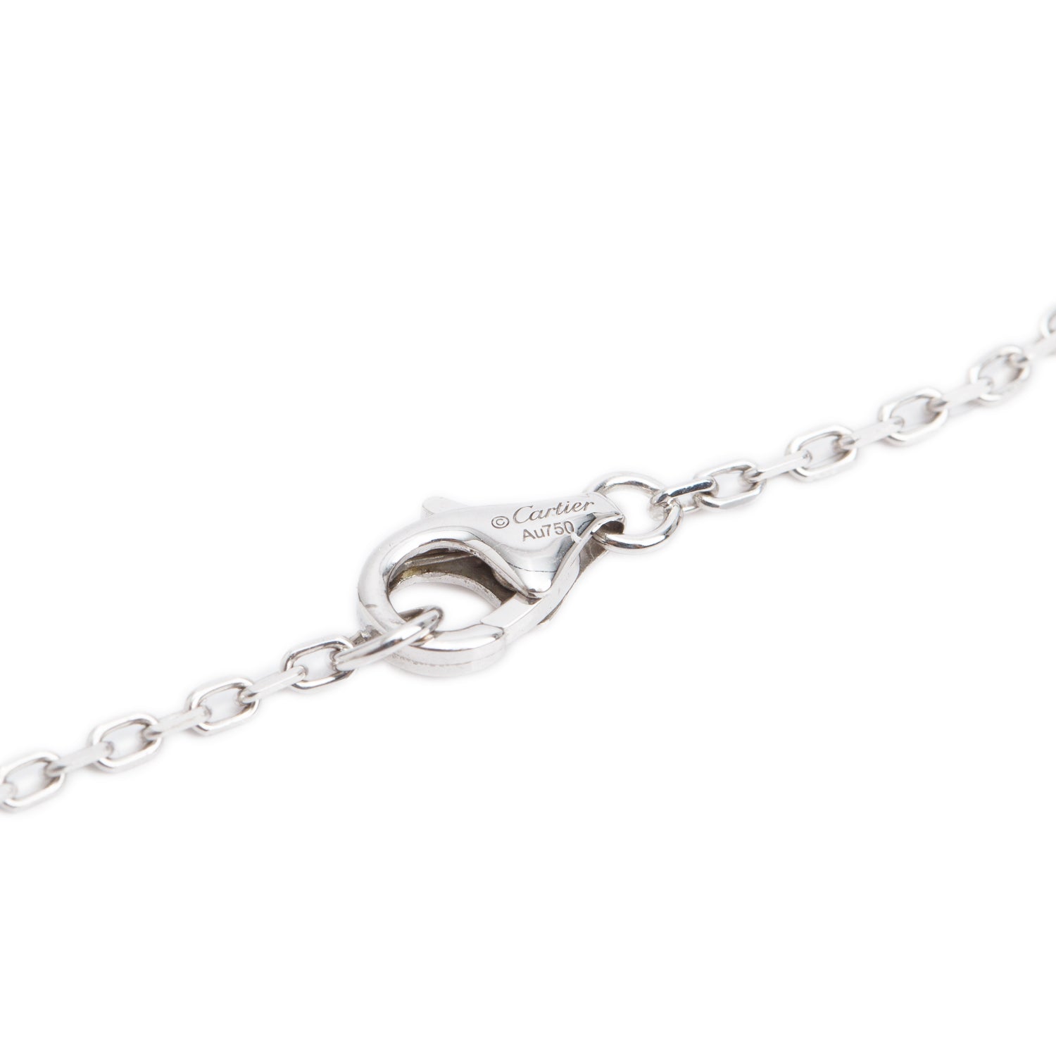 Cartier 18k White Gold Pave Diamond Love Pendant Necklace w/ Box & Certificate
