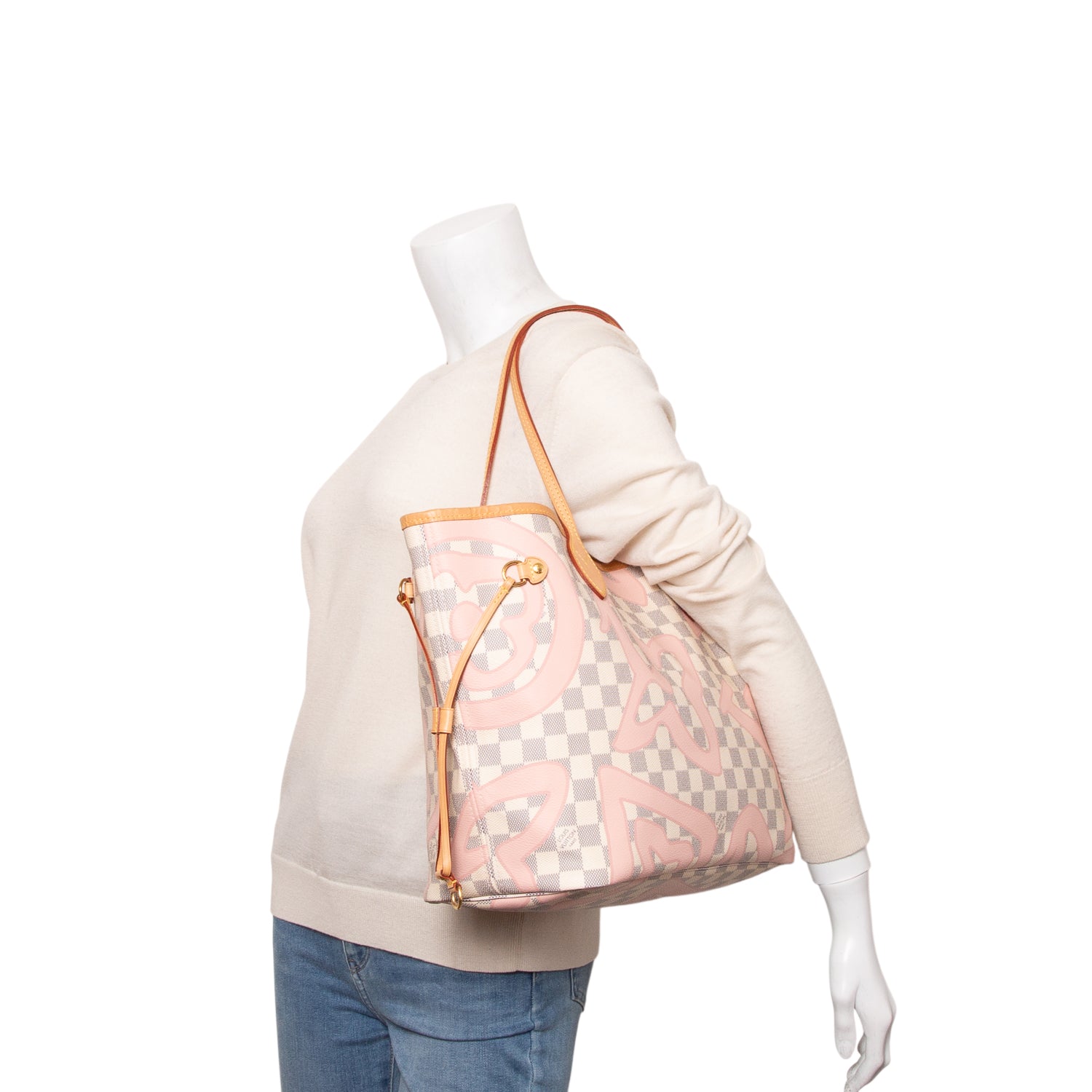 Louis Vuitton Damier Azur Tahitienne Neverfull MM w/ Pouch