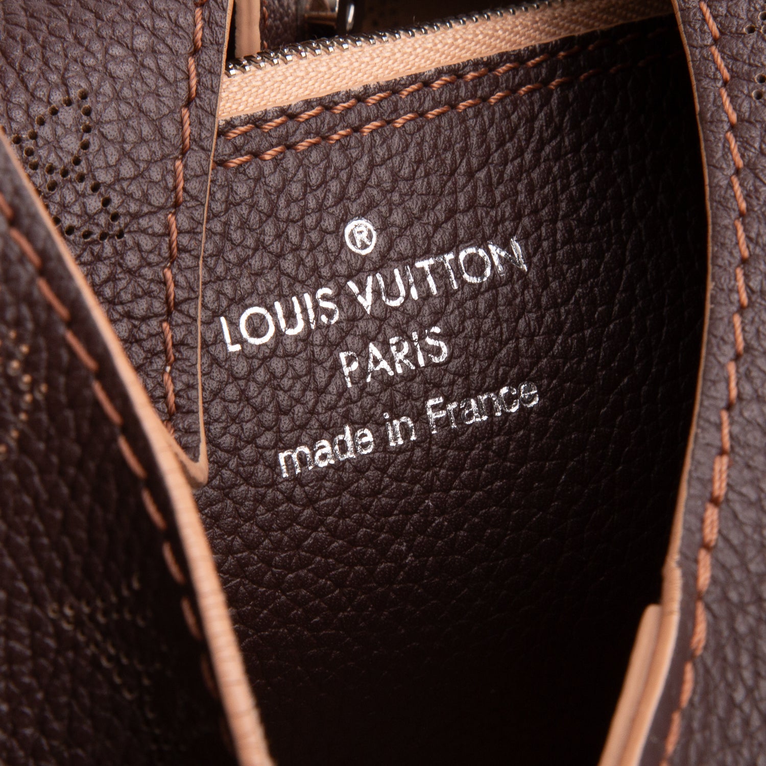 Louis Vuitton Brown Mahina Carmel Hobo