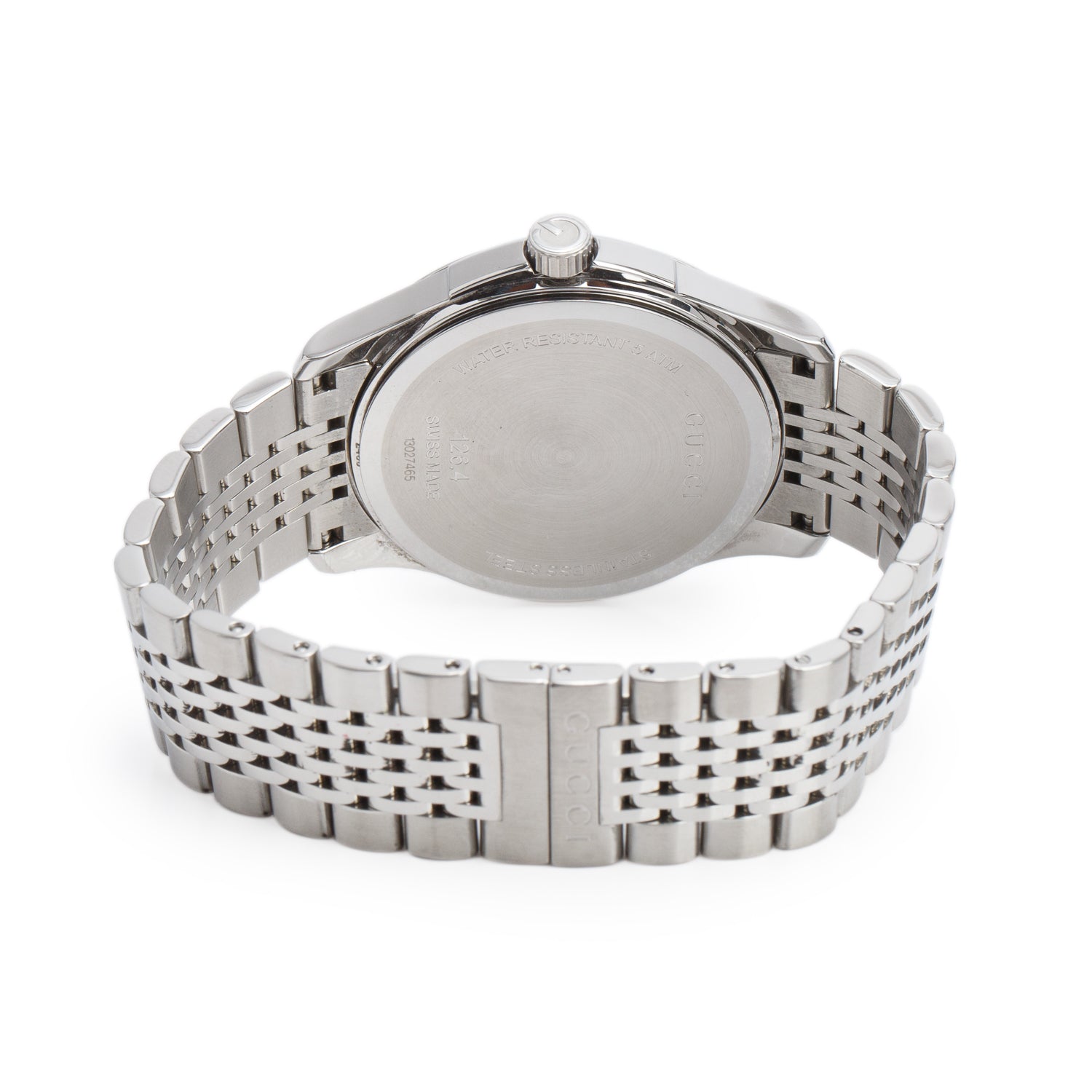 Gucci Stainless Steel G-Timeless 38 MM Quartz Watch Silver Dial w/ Box