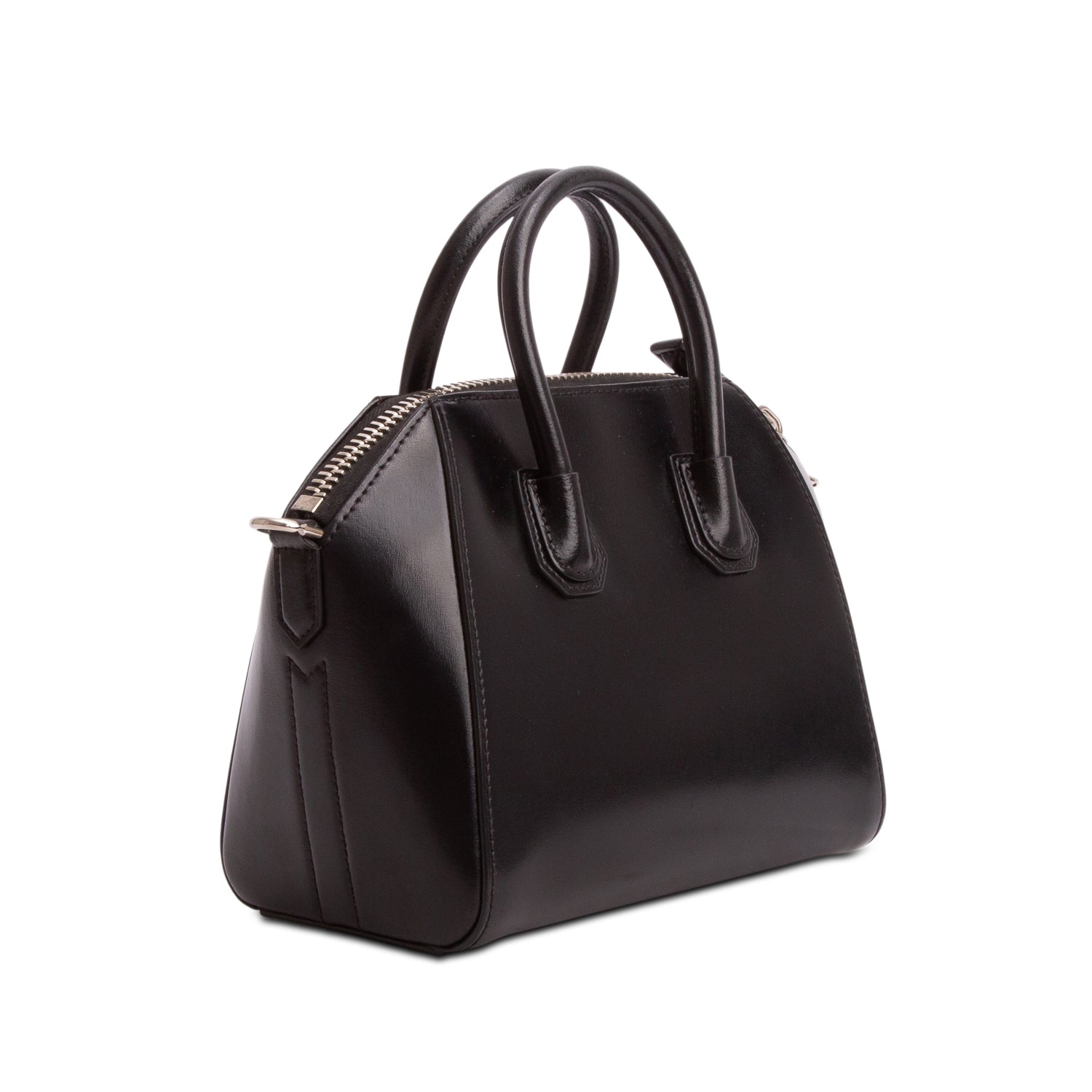 Givenchy Black Shiny Lord Leather Mini Antigona Bag w/ Strap