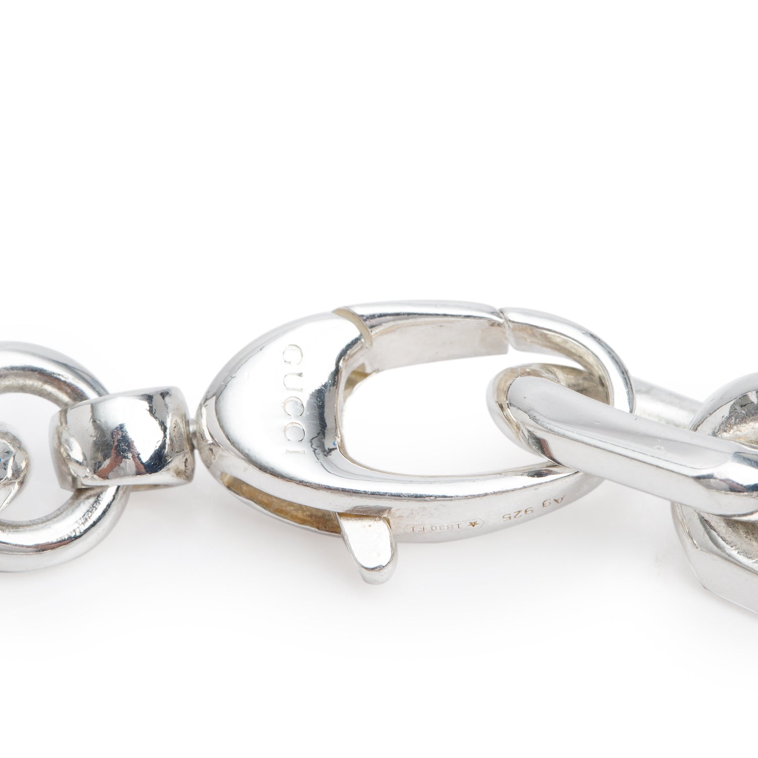 Gucci Sterling Silver Interlocking Bracelet