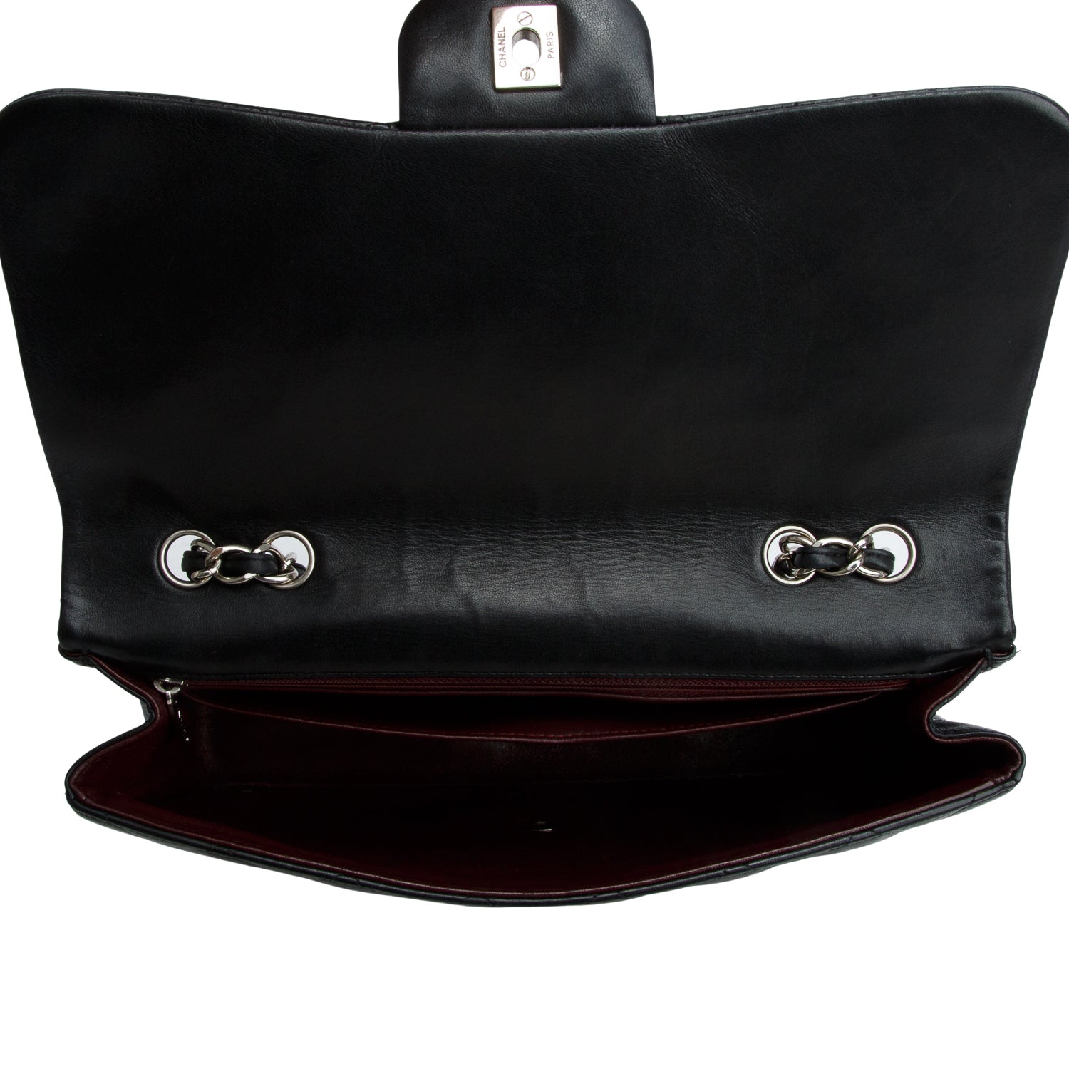 Chanel Black Lambskin Leather Classic Jumbo Single Flap Bag