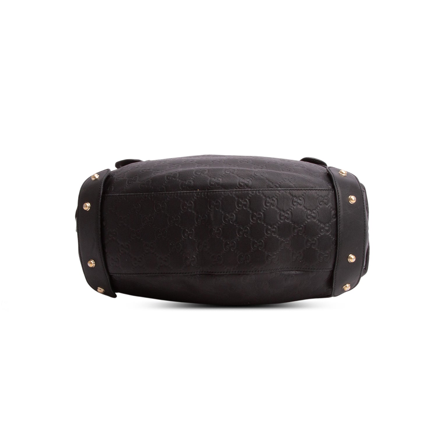 Gucci Black Leather Signature Medium Pelham Shoulder Bag