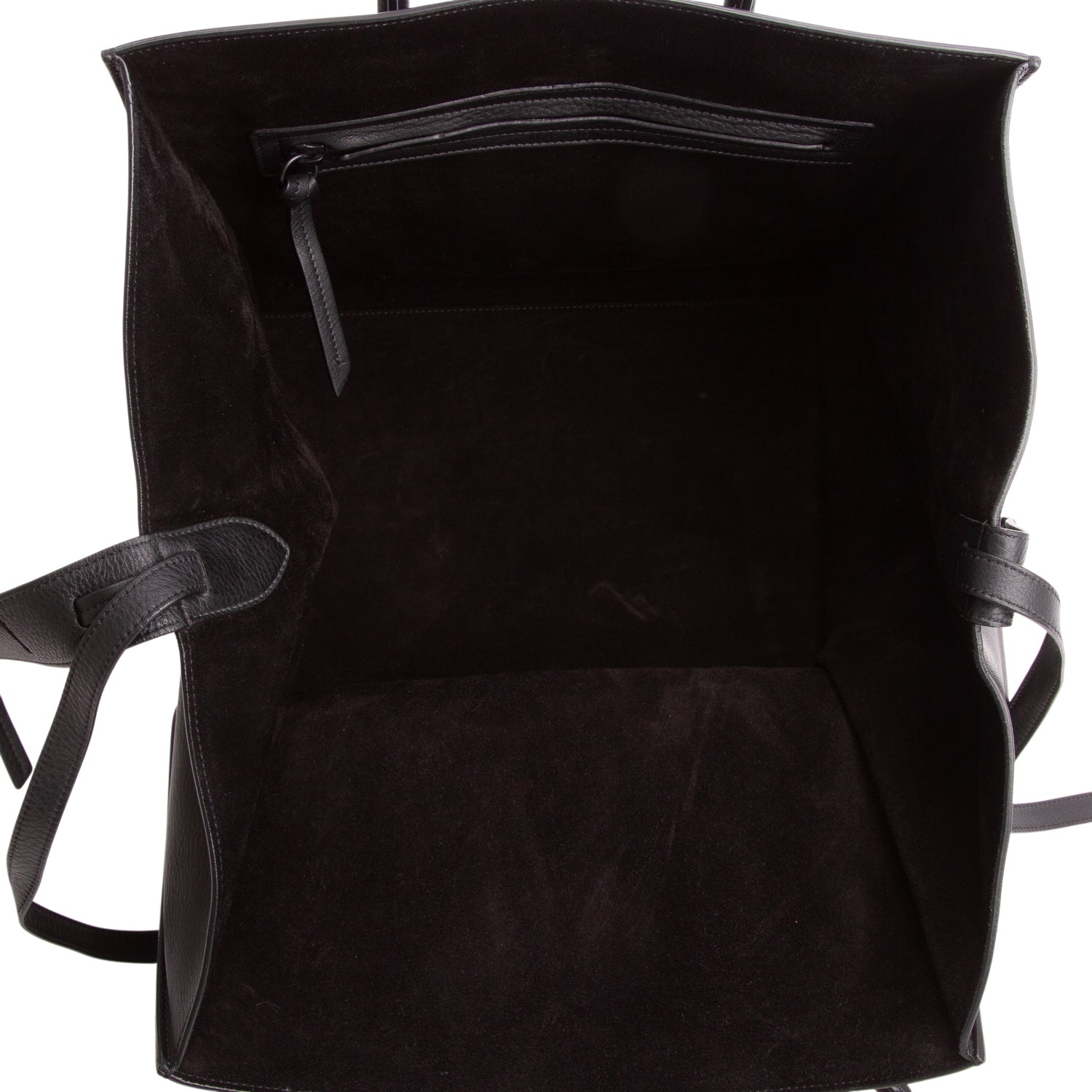 Celine Black Drummed Calfskin Leather Mini Luggage Tote