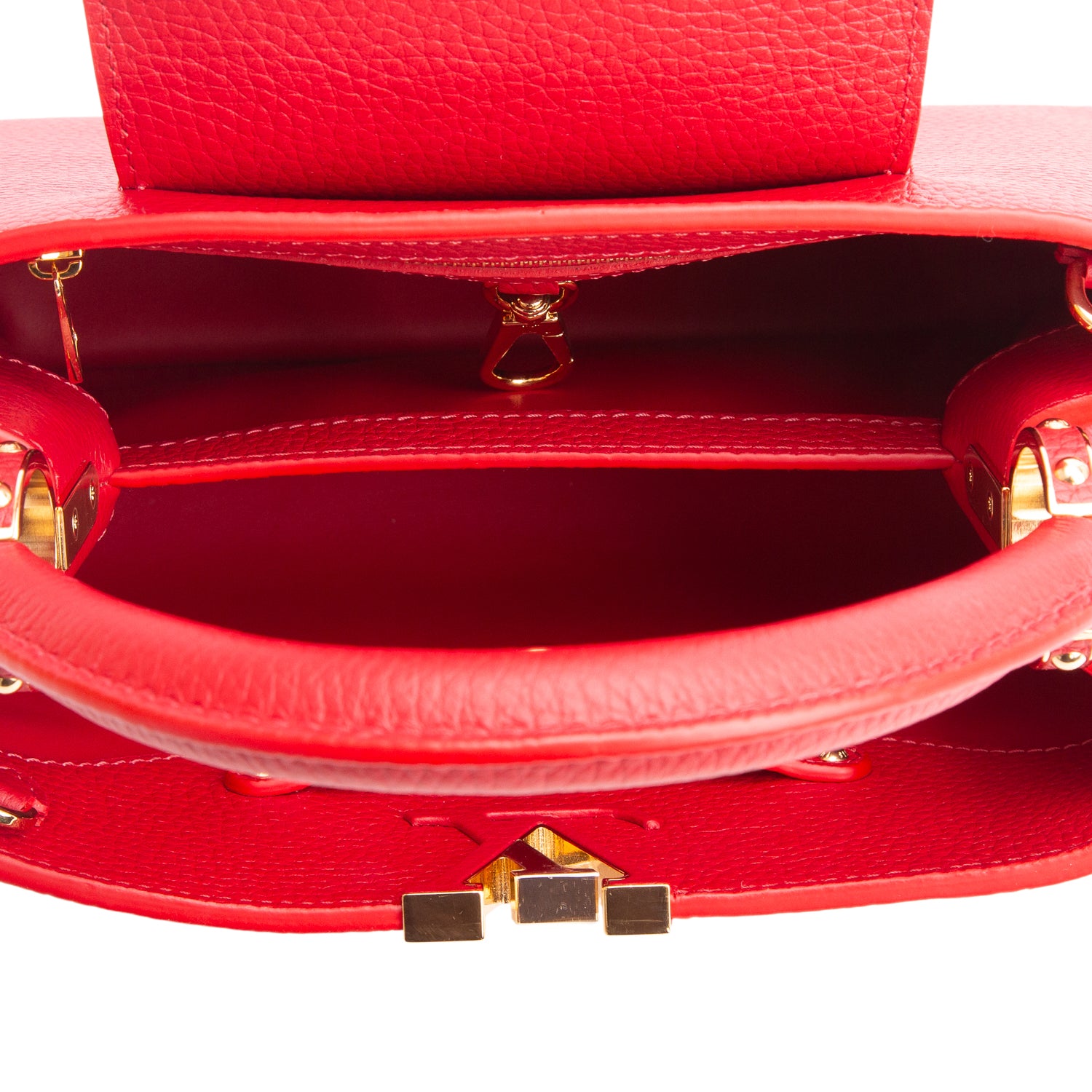 Louis Vuitton Red Taurillon Capucines BB w/ Box & Strap