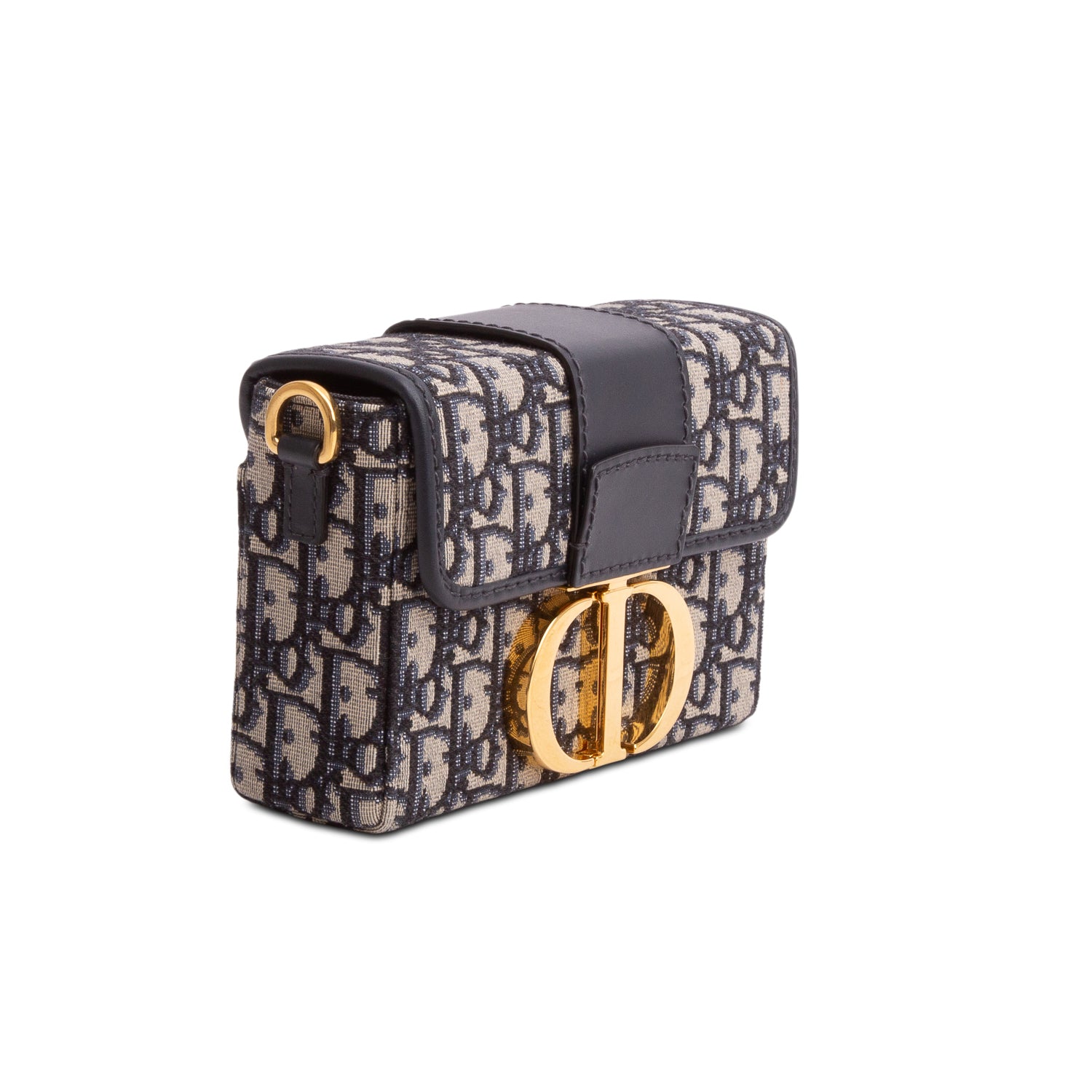 Christian Dior Blue Oblique 30 Montaigne Box Bag