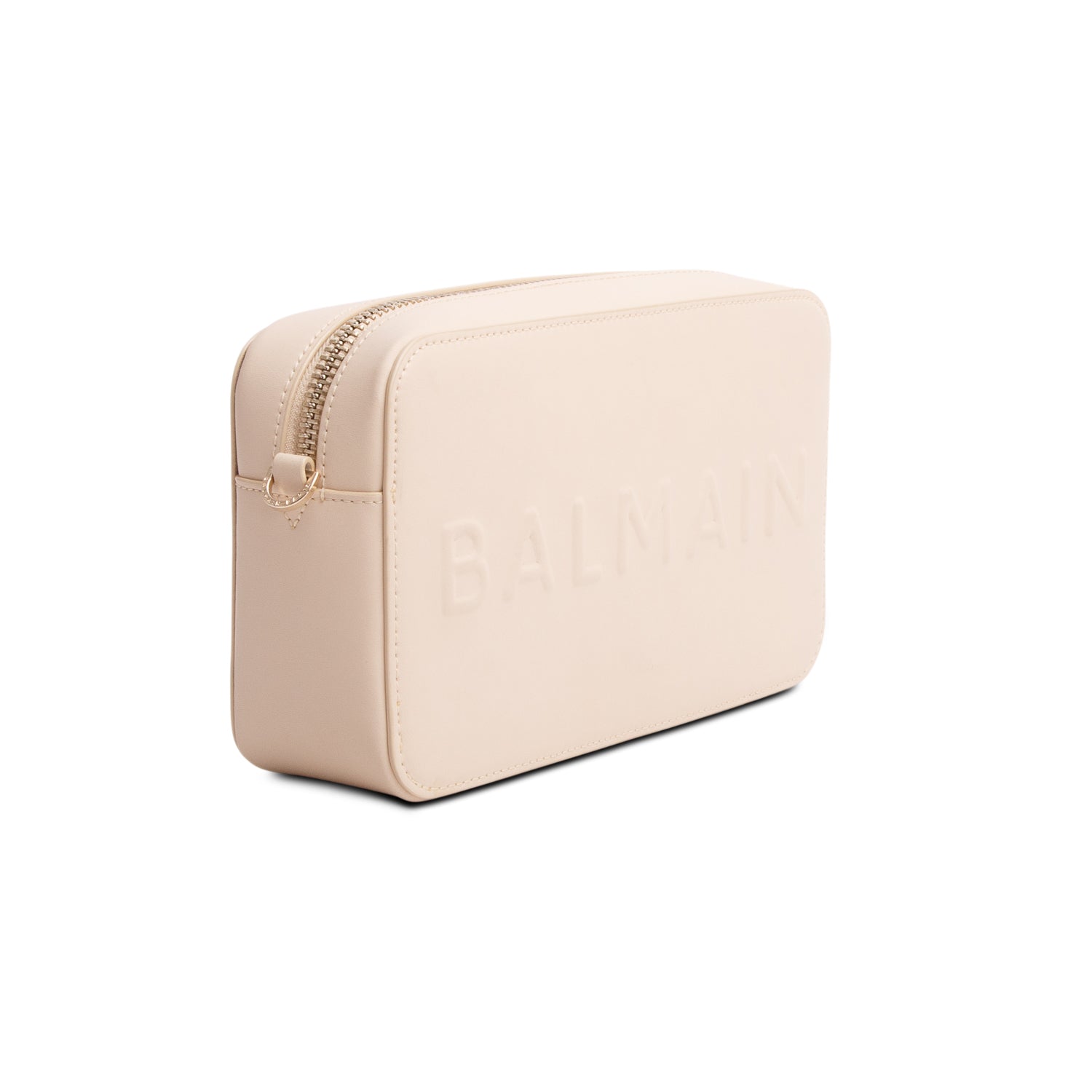 Balmain Beige Leather Camera Bag w/ Box & Strap