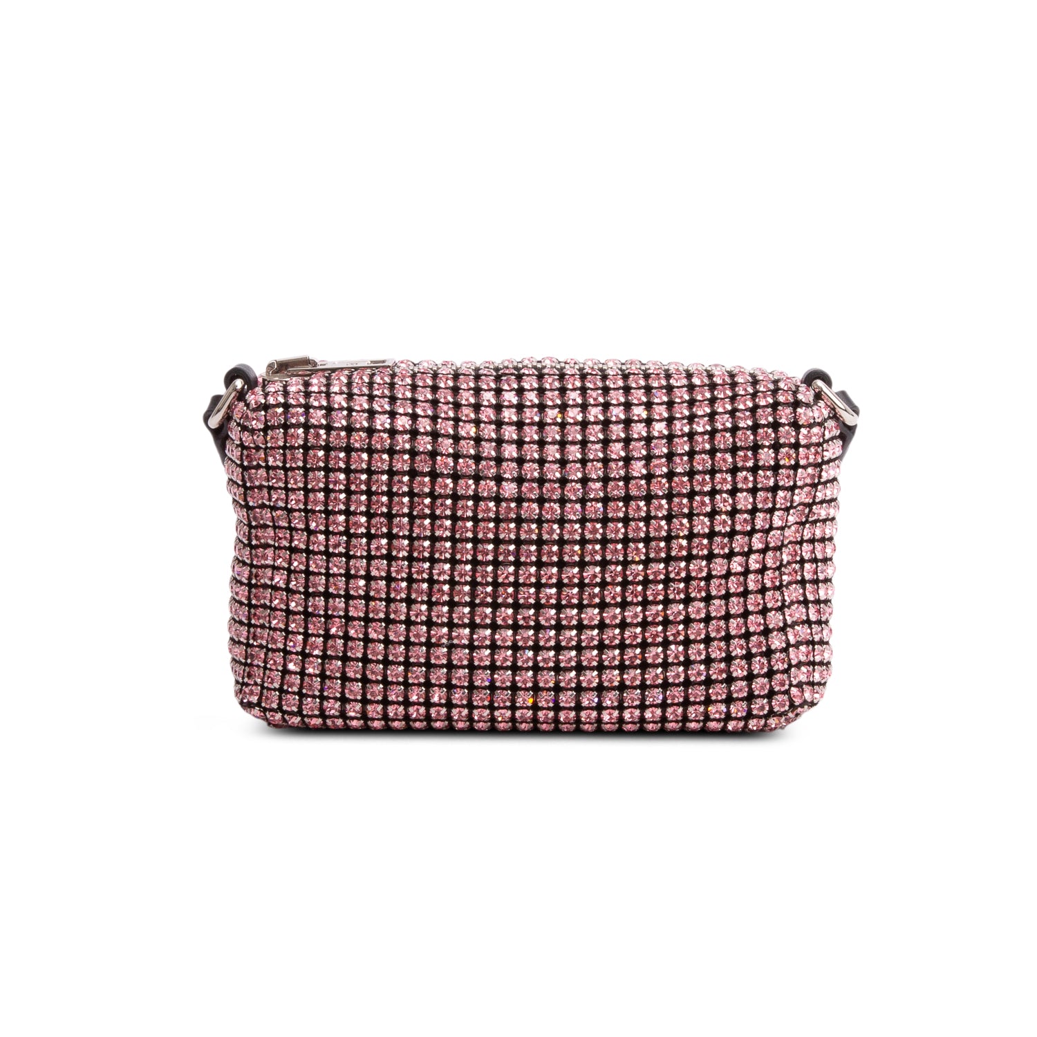 Alexander Wang Pink Crystal Mesh Medium Heiress Pouch w/ Box