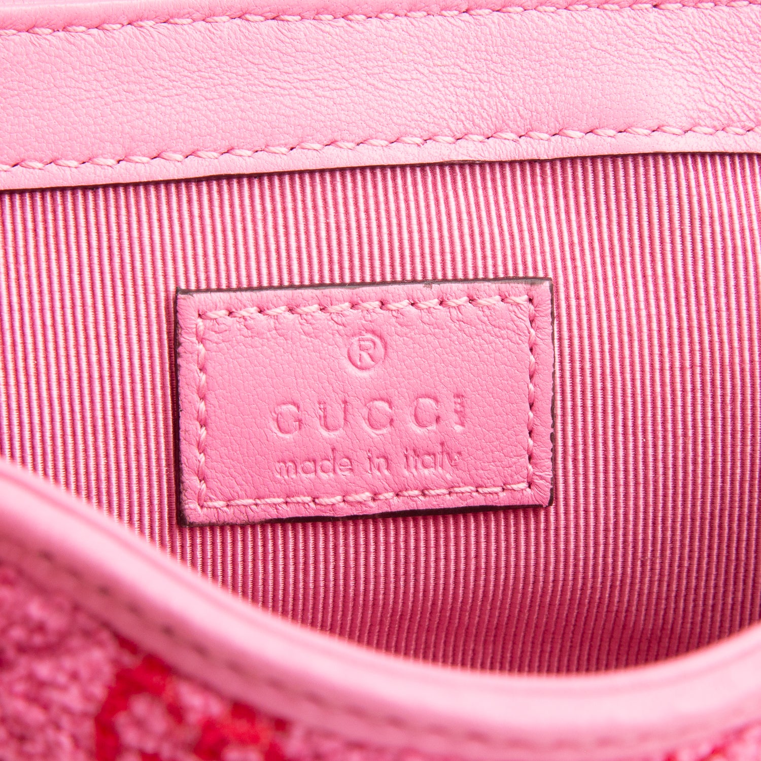 Gucci Pink Monogram Matelasse GG Marmont Boucle Mini Shoulder Bag w/ Box