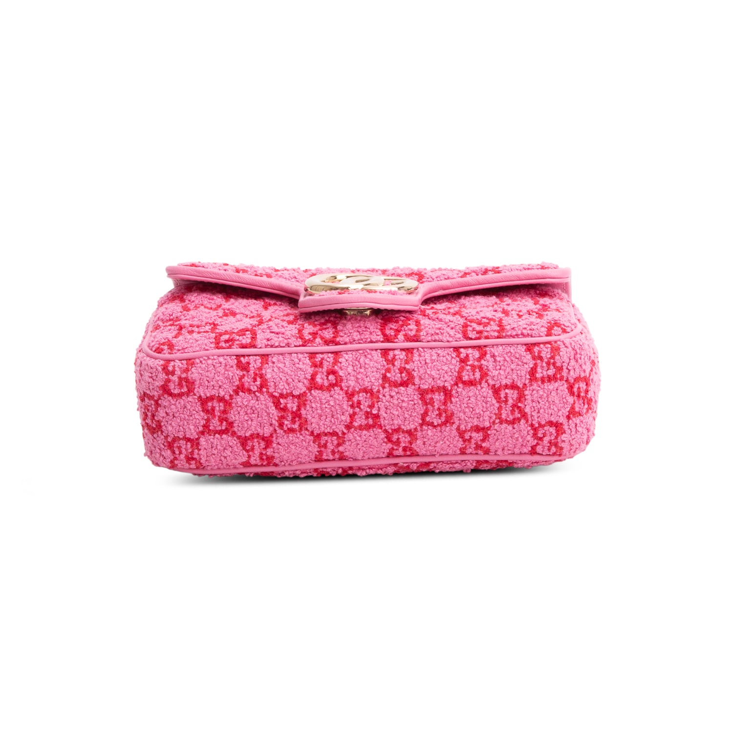 Gucci Pink Monogram Matelasse GG Marmont Boucle Mini Shoulder Bag w/ Box