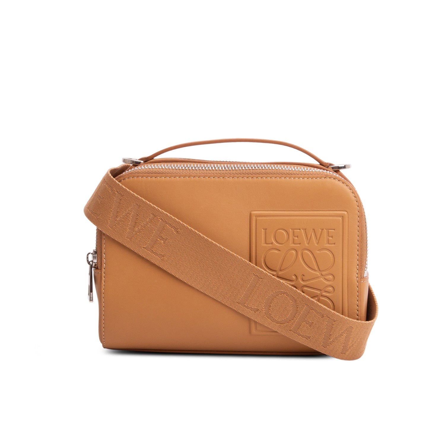 Loewe Brown Calfskin Mini Camera Crossbody Bag