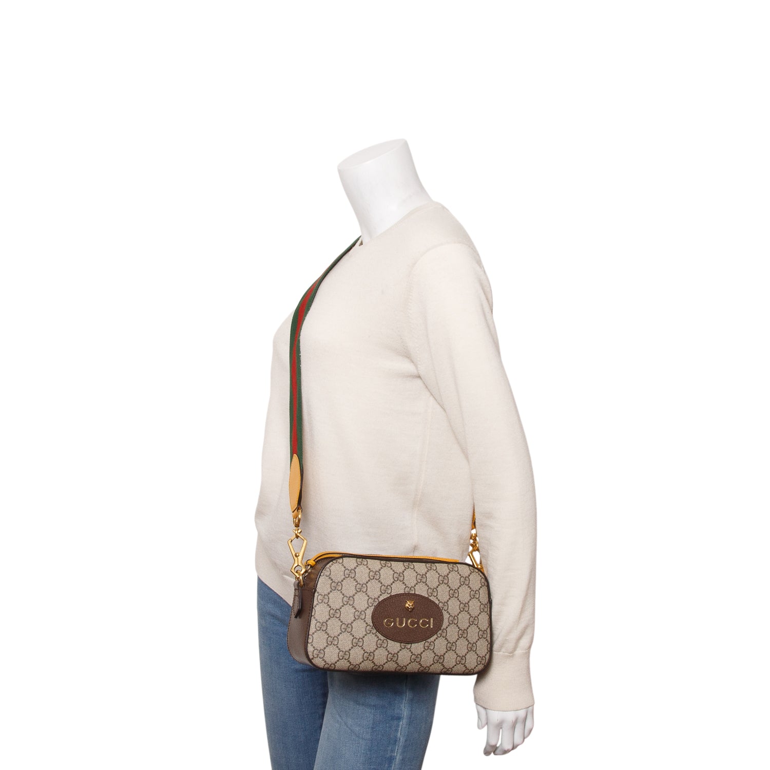 Gucci Neo Vintage GG Supreme Shoulder Bag w/ Box & Strap